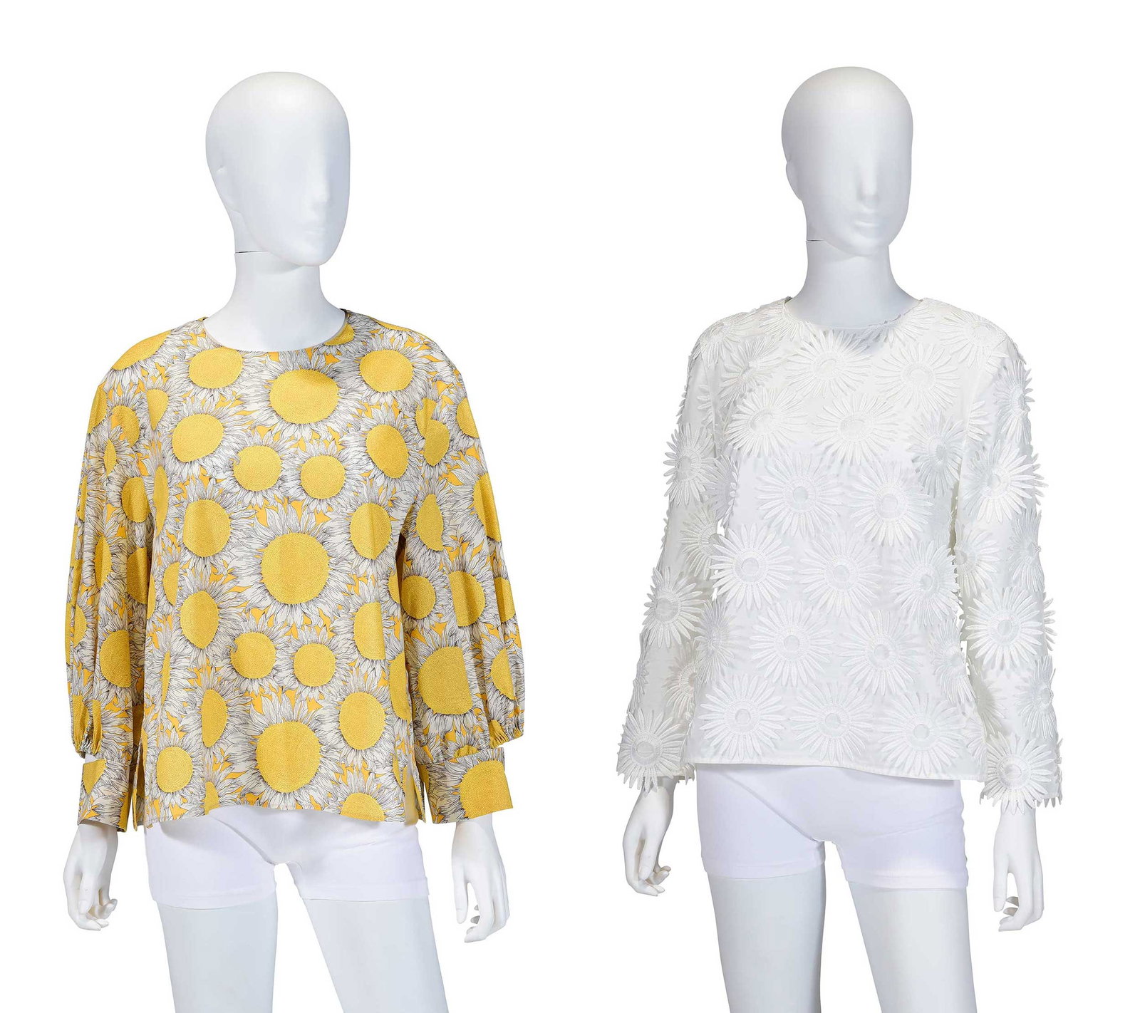 Two Akris Blouses with Sunflower Motif (1 of 8)