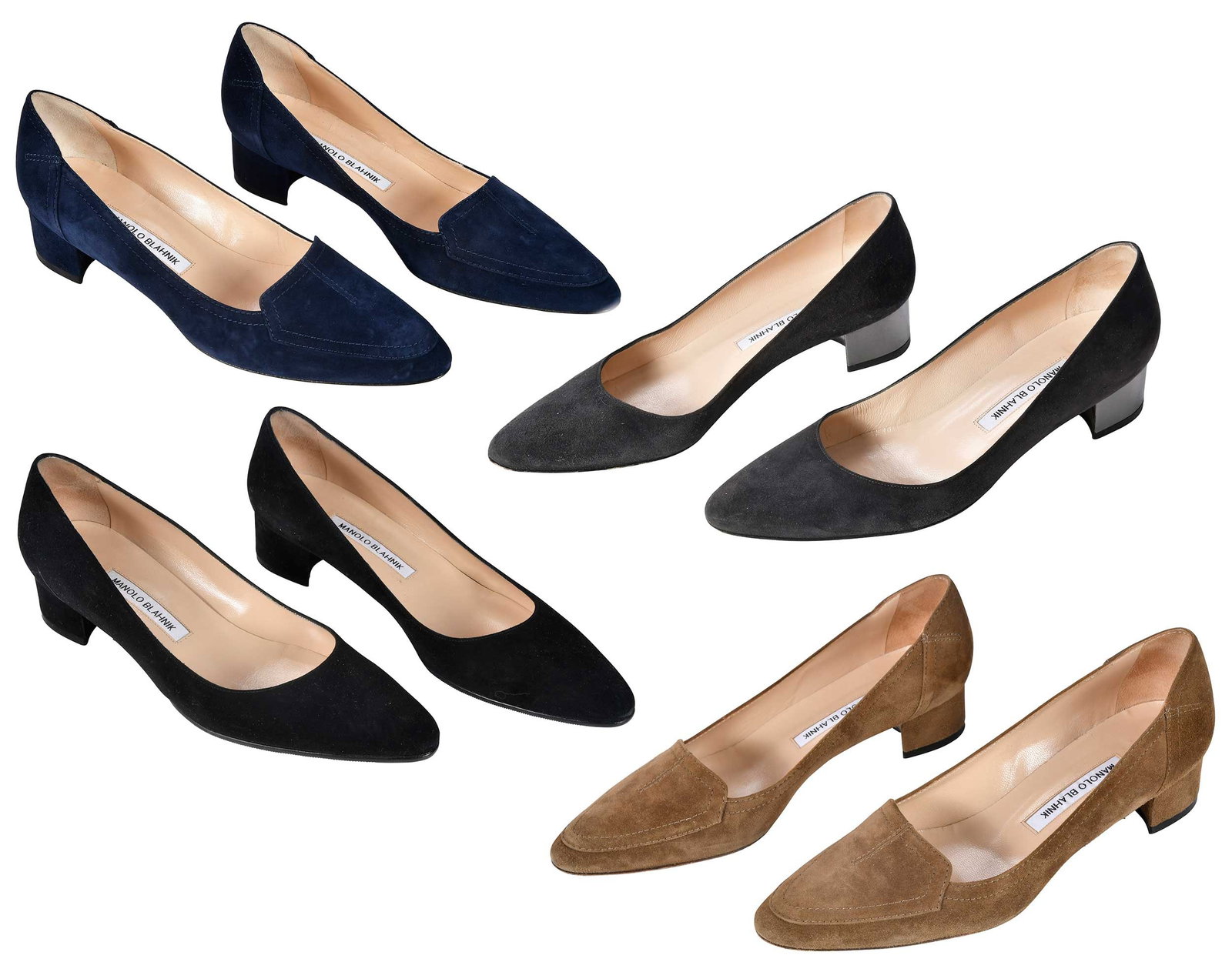 Four Pairs of Manolo Blahnik Ladies' Suede Heels (1 of 14)