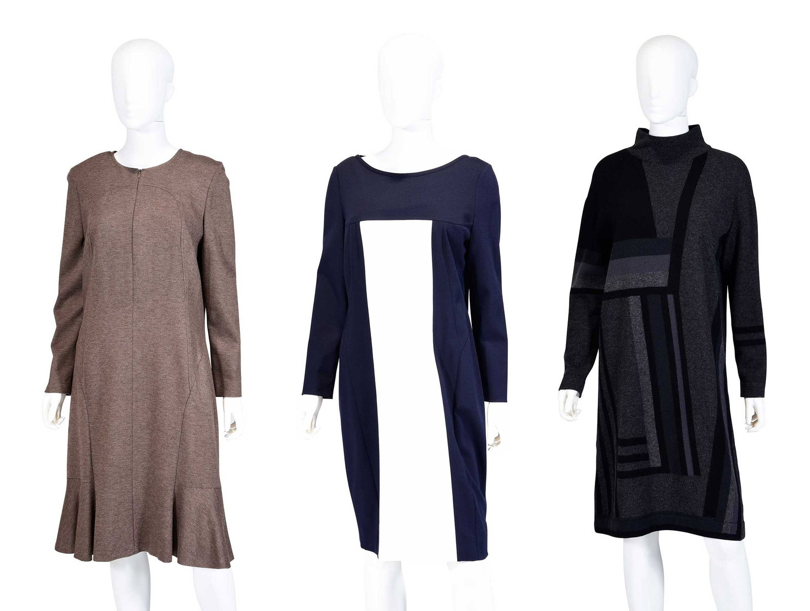 Three Akris Long Sleeve Dresses (1 of 12)