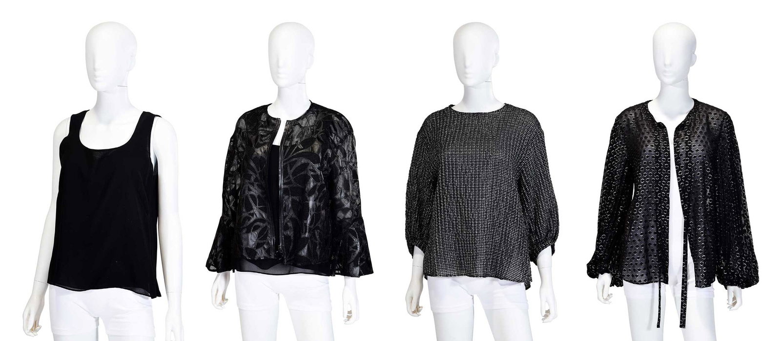 Four Akris Black Ladies' Tops (1 of 15)