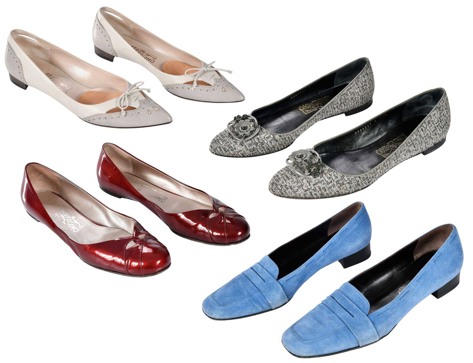 Four Pairs of Salvatore Ferragamo Ladies' Flats (1 of 14)