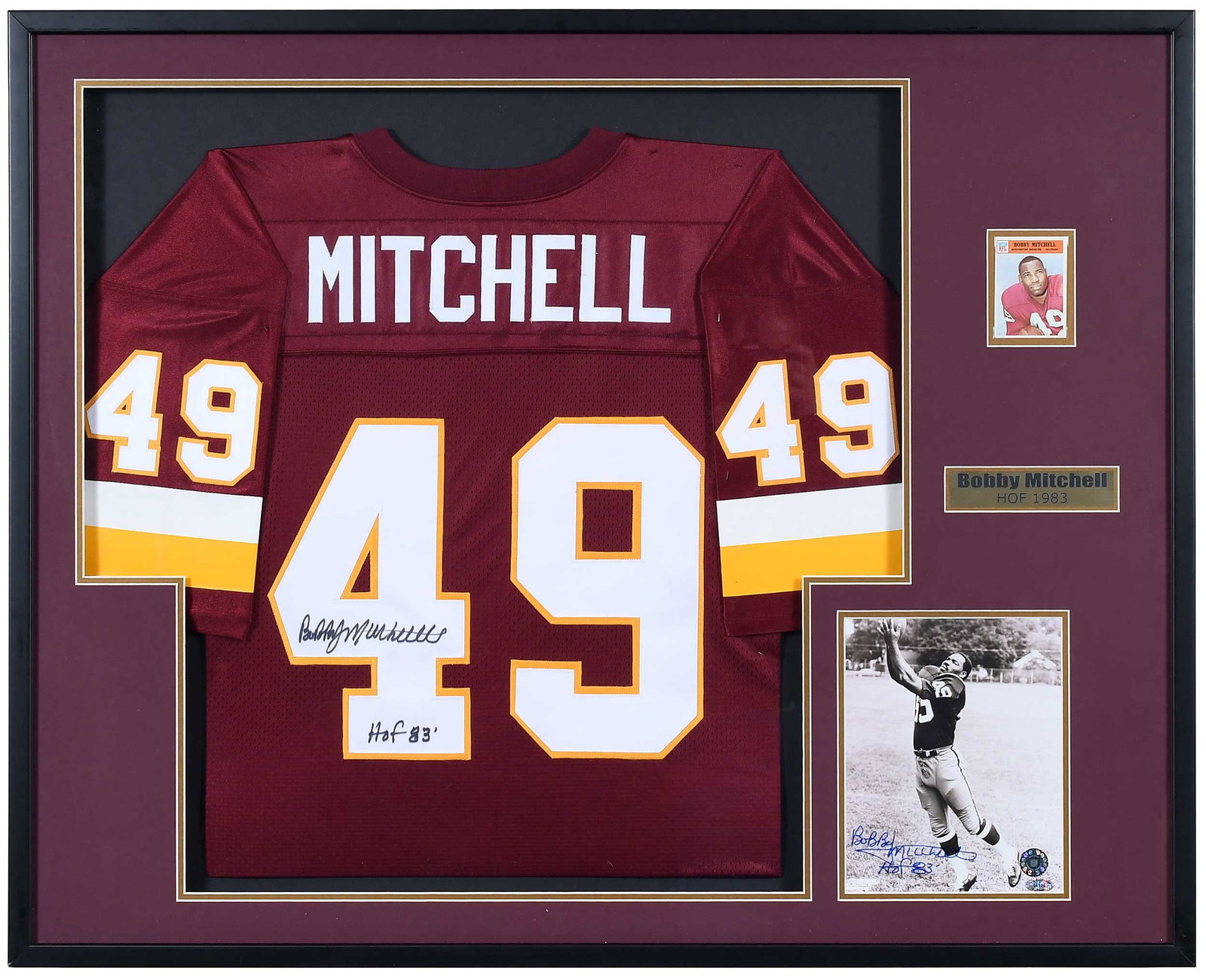 Bobby Mitchell Signed and Framed Jersey [Redskins] (1 of 6)