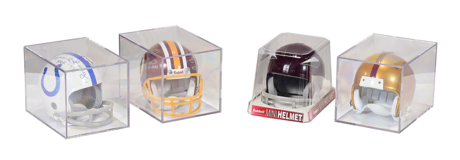 Four Assorted Football Mini Helmets with Signatures, Redskins and Colts (1 of 13)