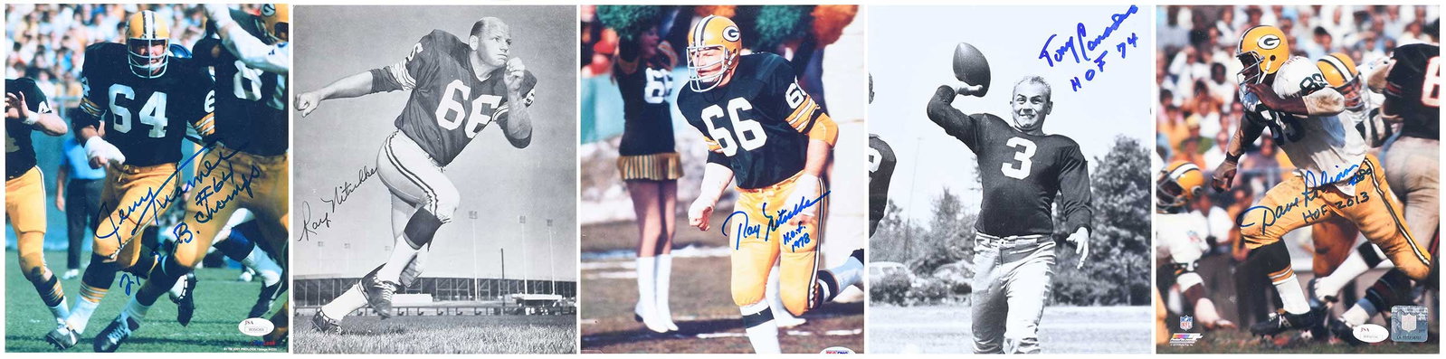 Group of Five Signed 8x10s, Packers (JSA) (1 of 12)