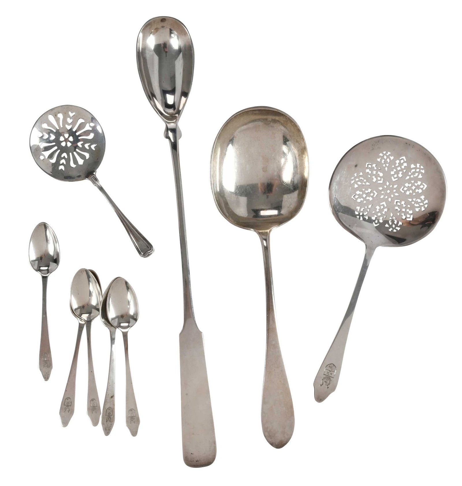 Nine Pieces Tiffany, Erickson, Gorham Sterling Flatware (1 of 3)