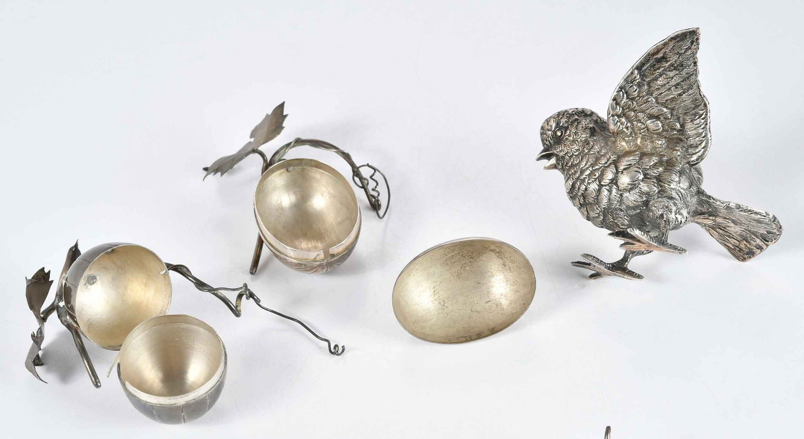 Eight Silver Animal Themed Items - 2