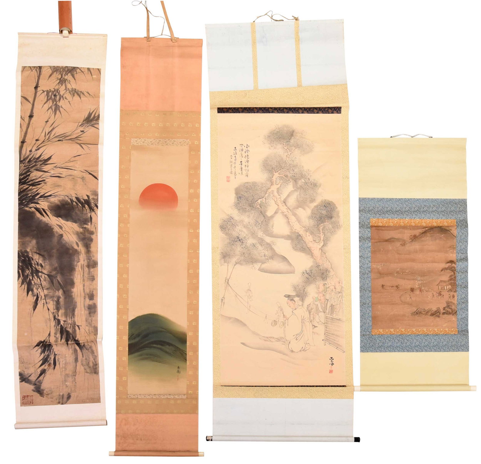 Four Hand Painted Asian Scrolls (1 of 10)