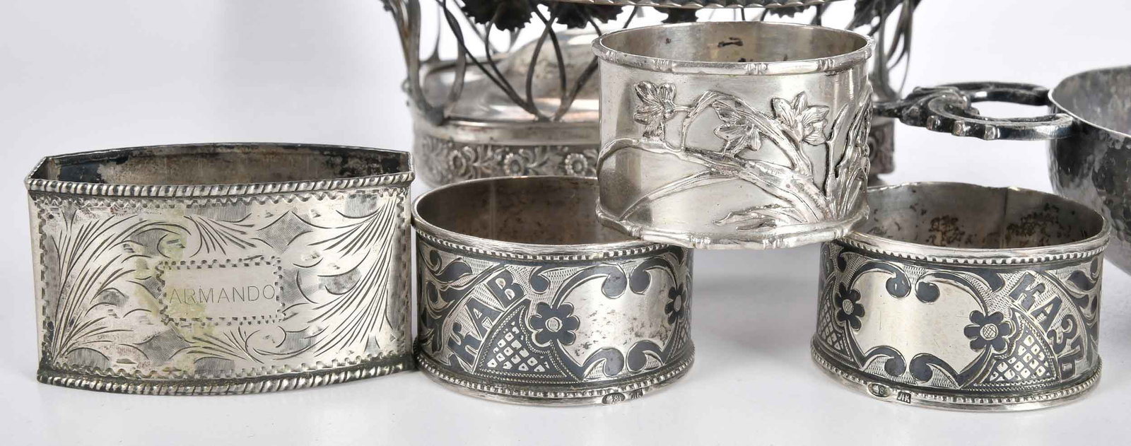 15 Continental Silver Table Items - 3