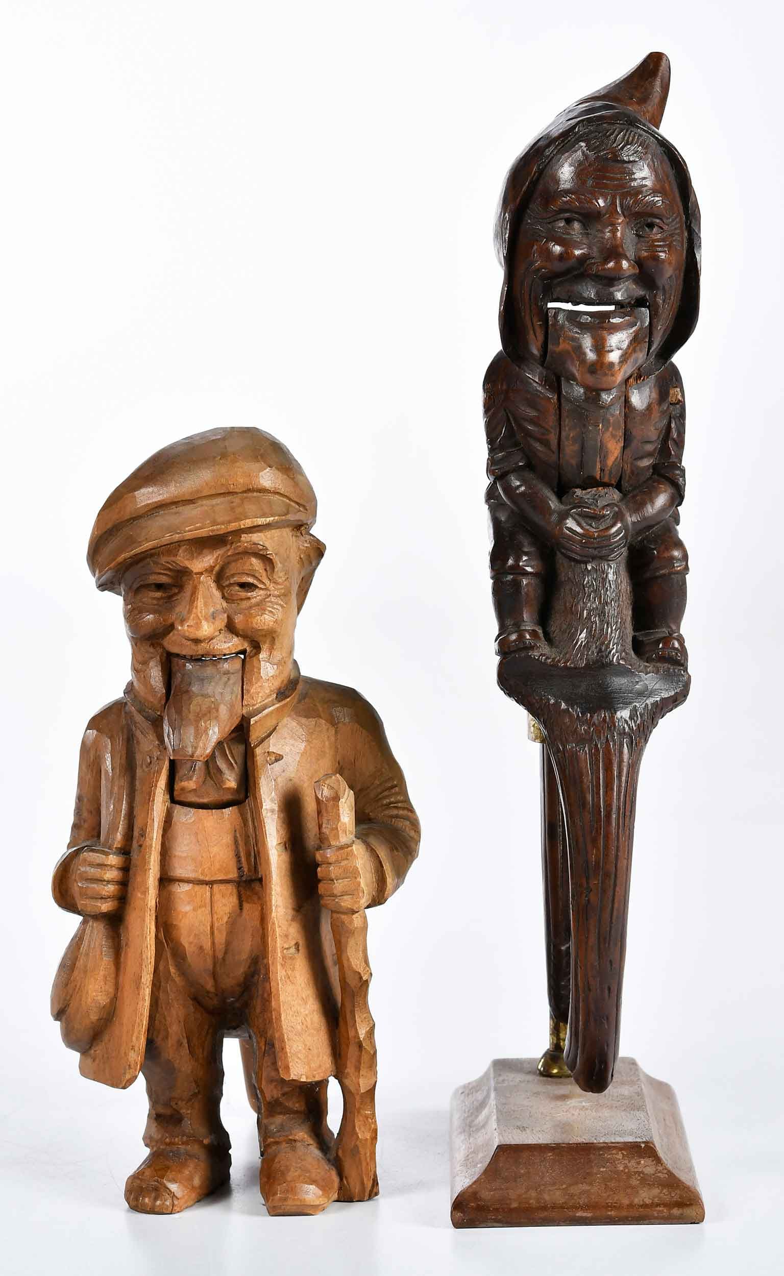 Two Black Forest Carved Figural Nutcrackers - 2
