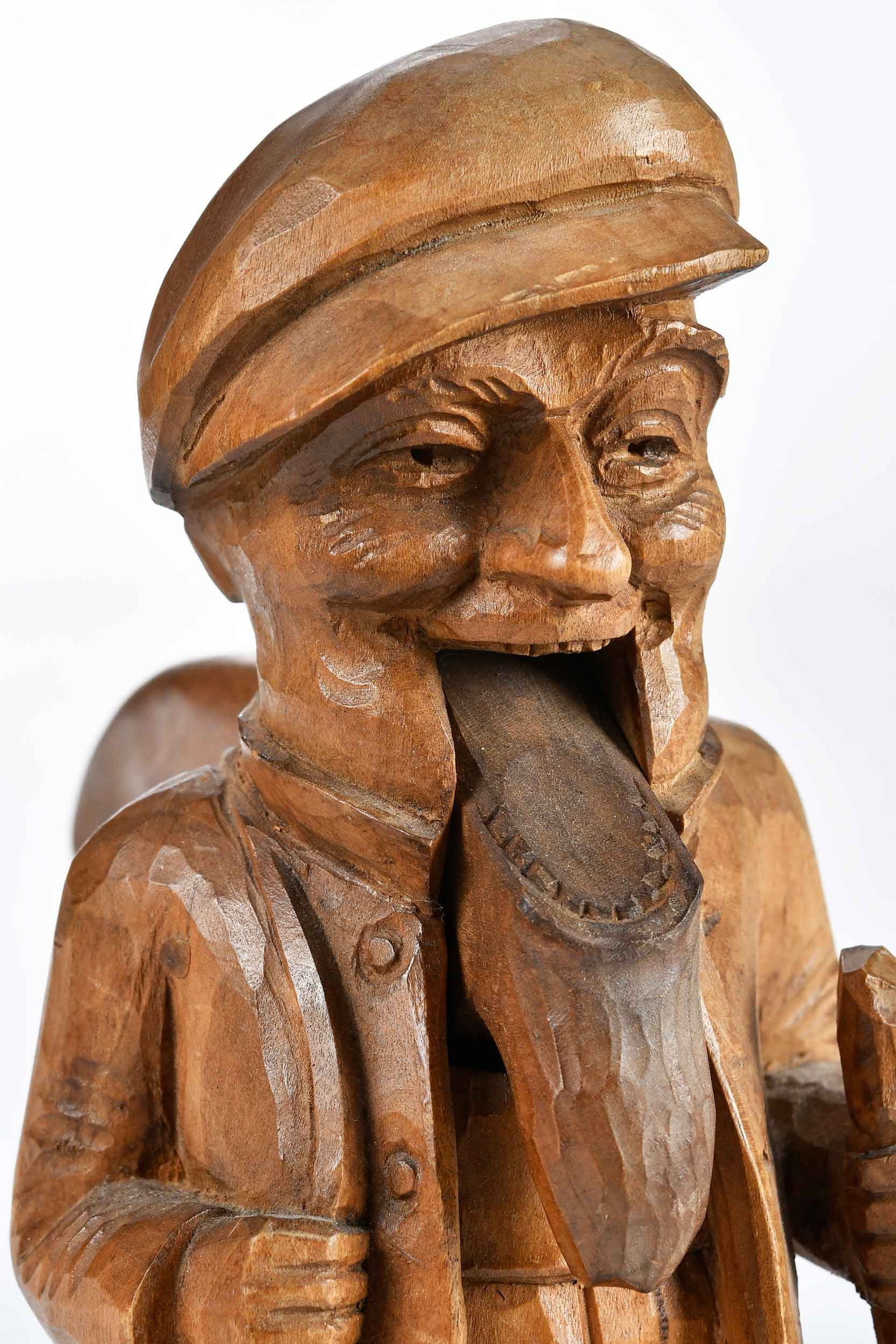 Two Black Forest Carved Figural Nutcrackers - 5