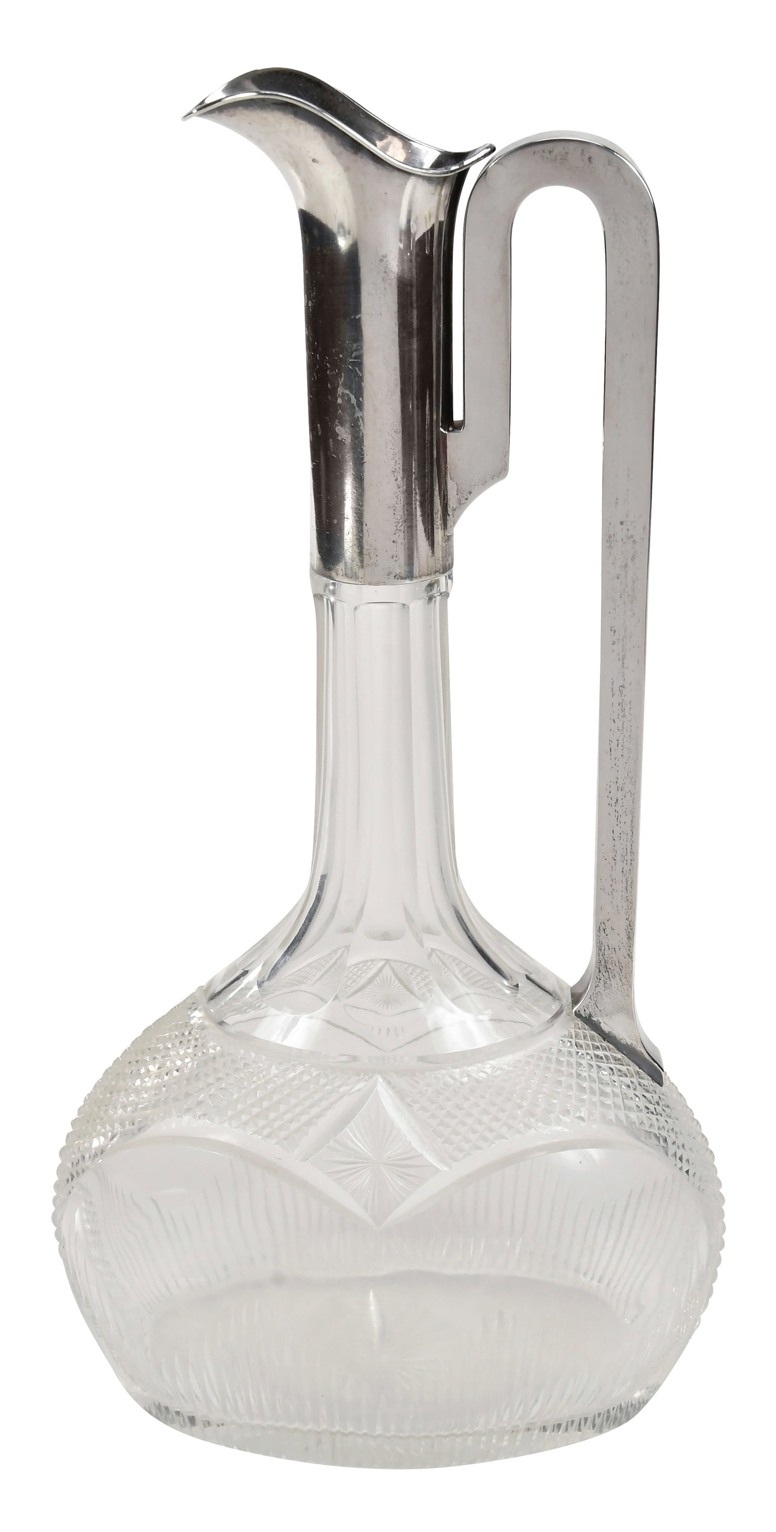 German Art Deco Cut Glass and Silver Decanter (1 of 8)