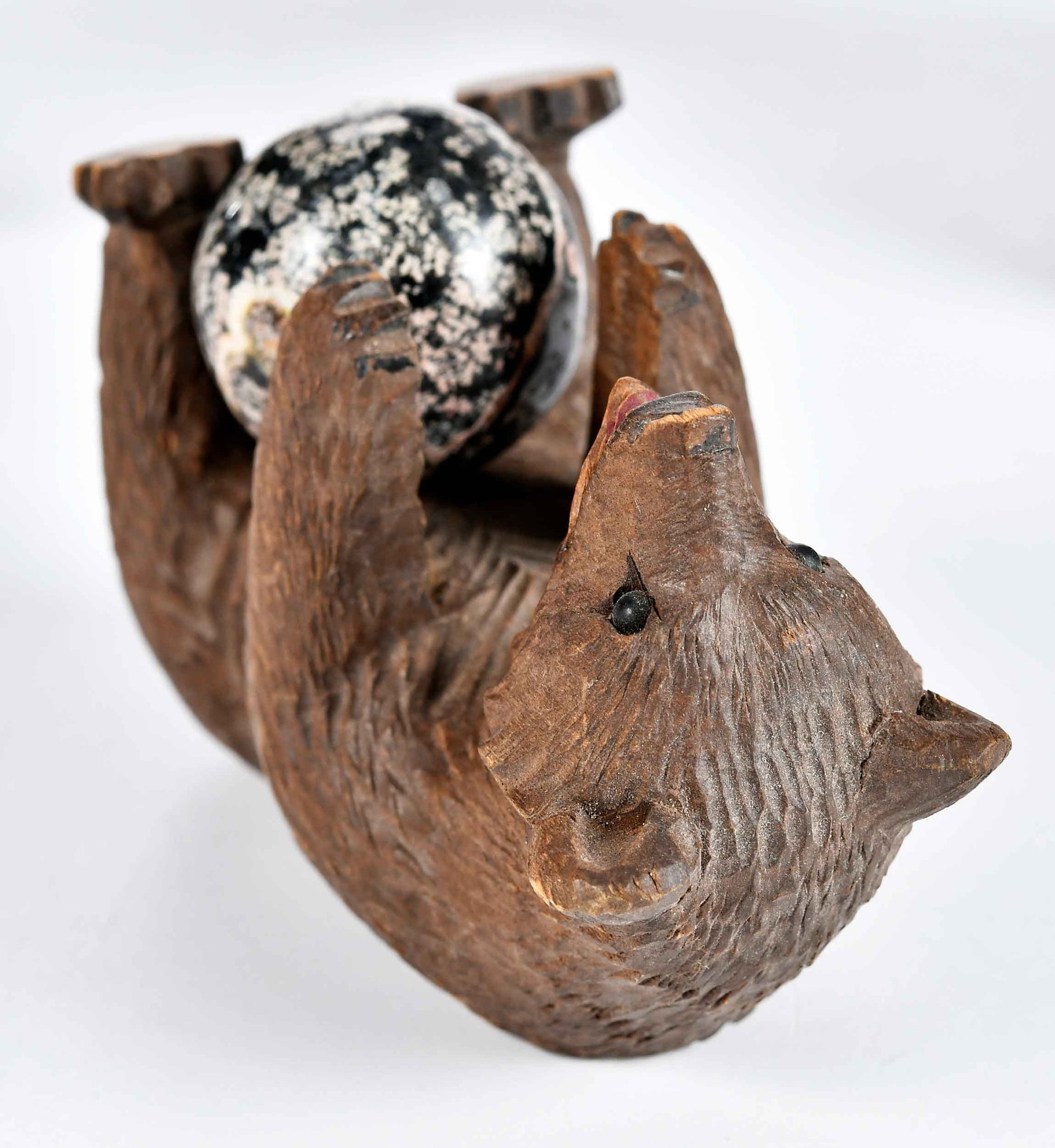 Three Black Forest Carved Bear Form Table Objects - 5