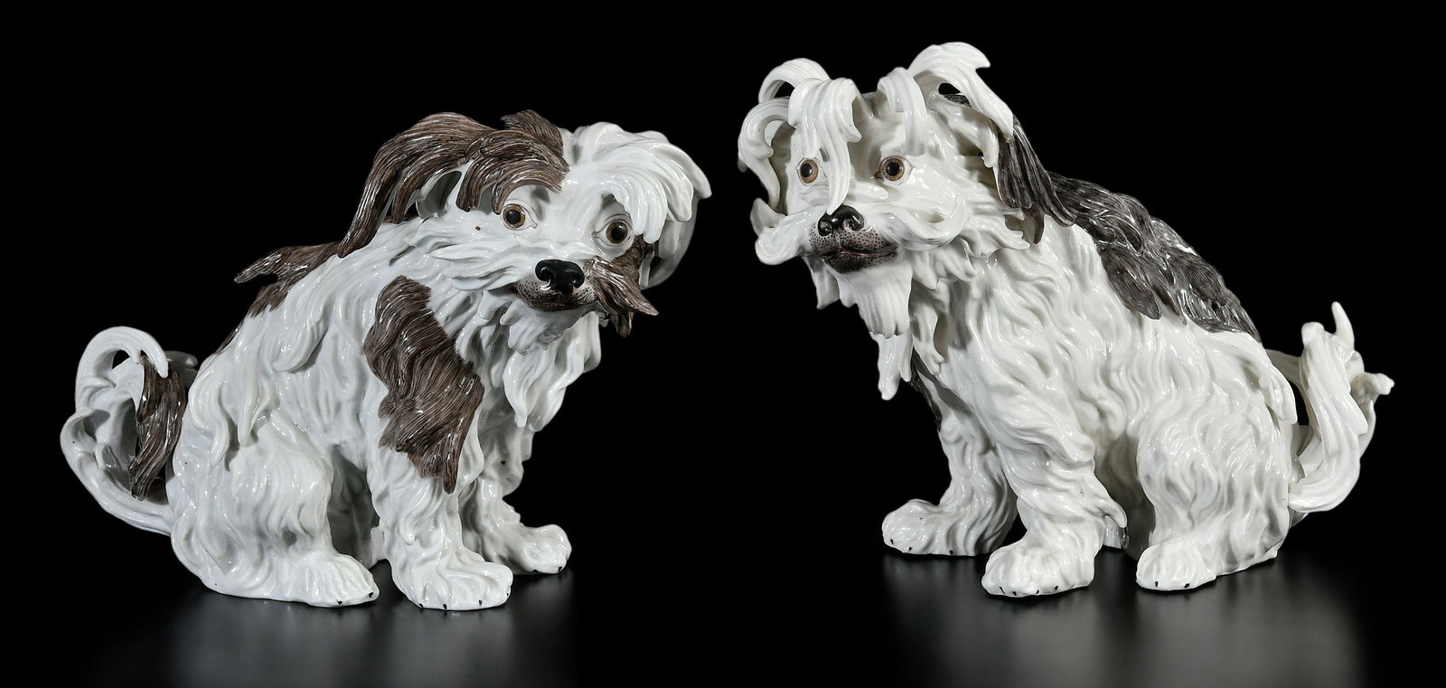 Near Pair of Meissen or Style Porcelain Bolognese Terriers (1 of 11)