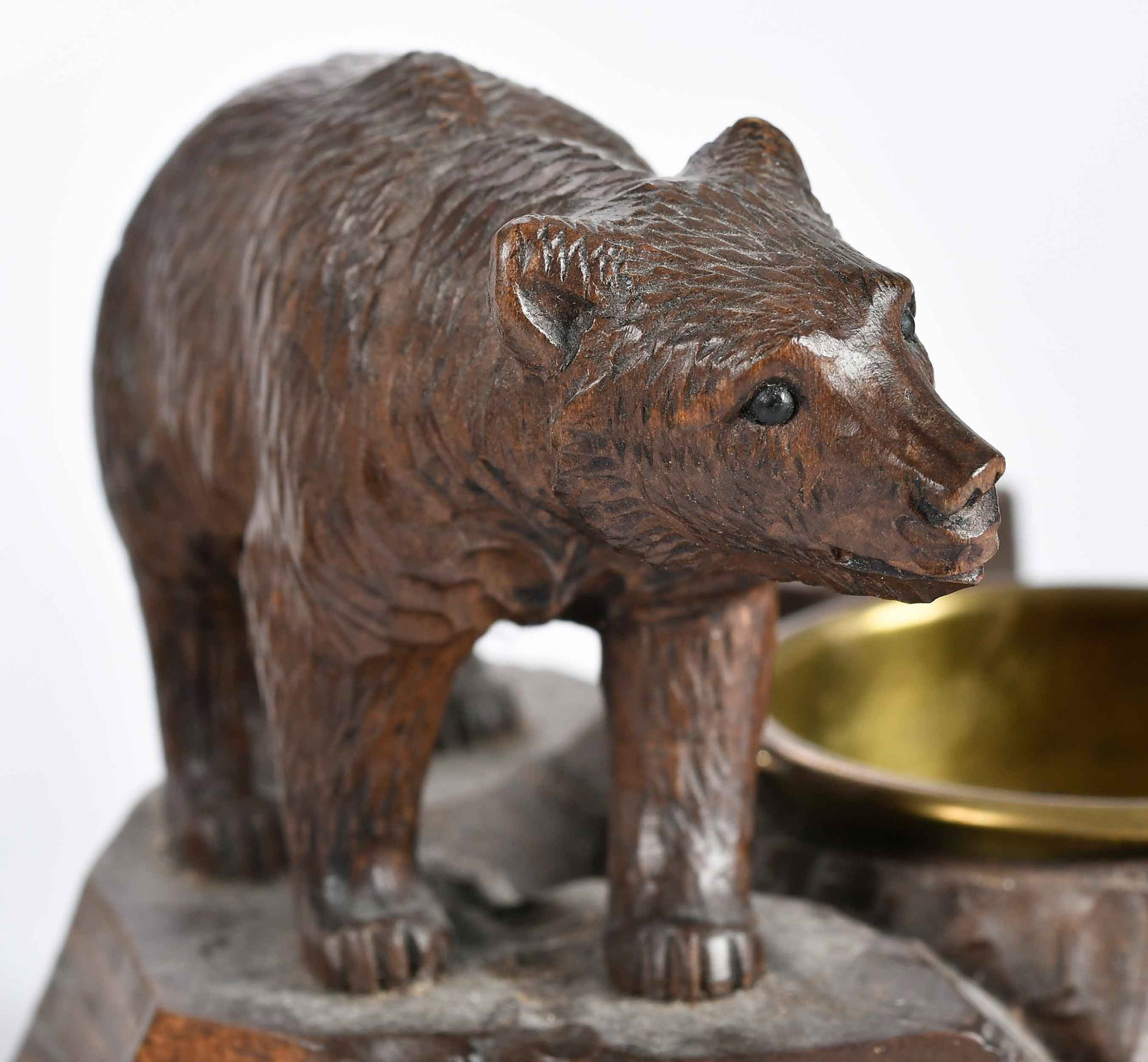 Three Black Forest Carved Bear Form Desk Objects - 6