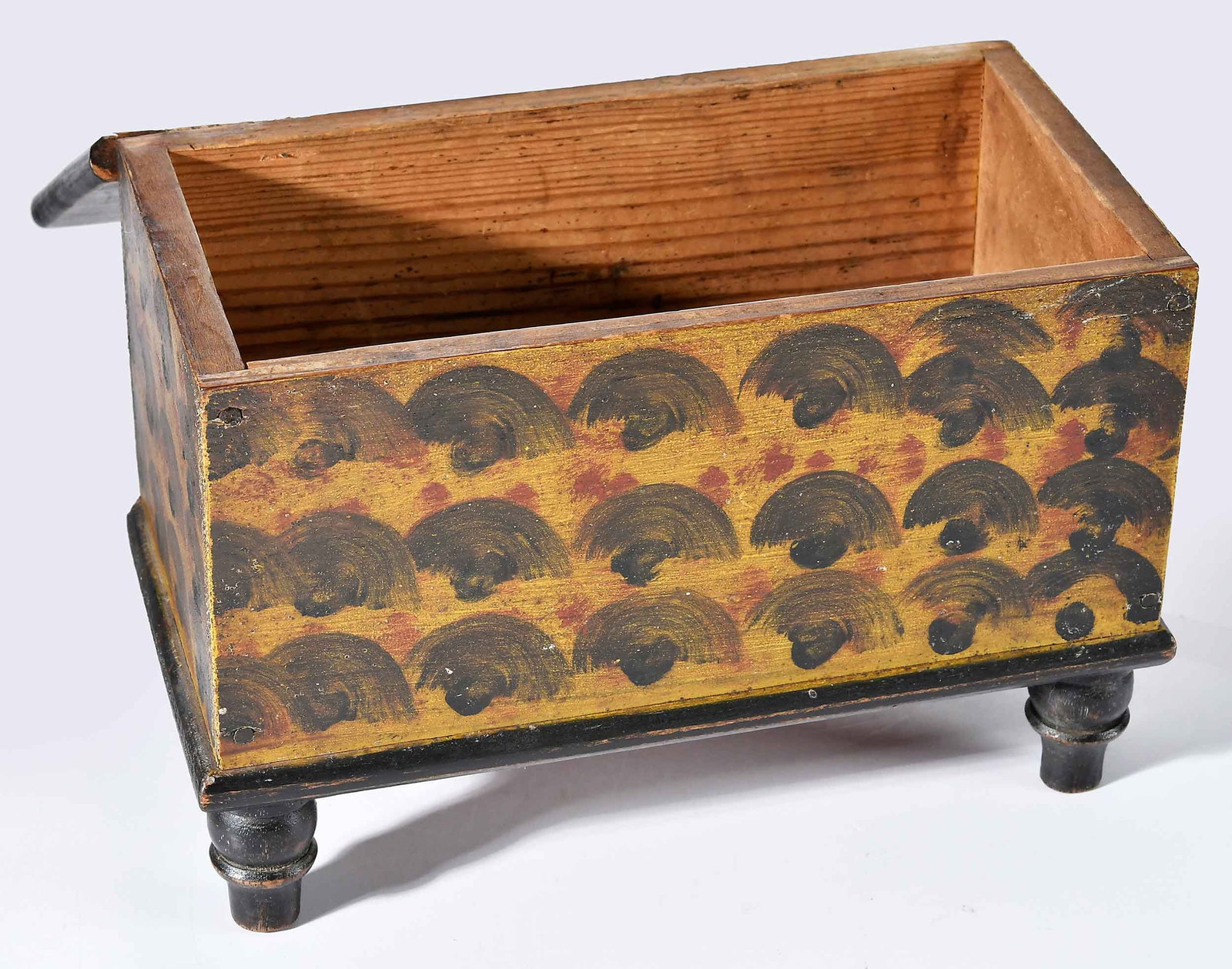 Rare Stirewalt Miniature Paint Decorated Blanket Chest, Wheatcroft, Walters Benisek, McGehee Lipman - 13