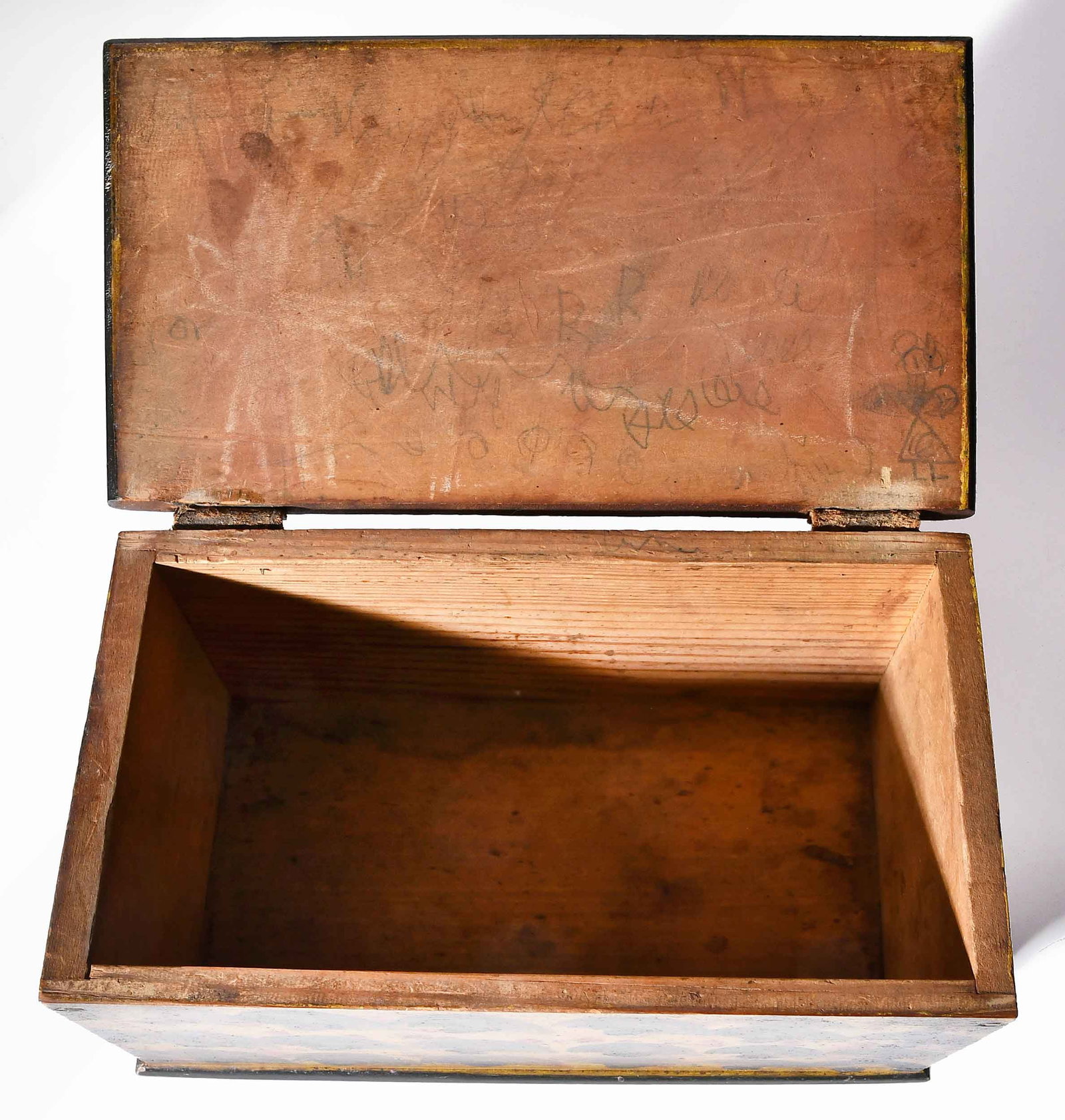 Rare Stirewalt Miniature Paint Decorated Blanket Chest, Wheatcroft, Walters Benisek, McGehee Lipman - 14