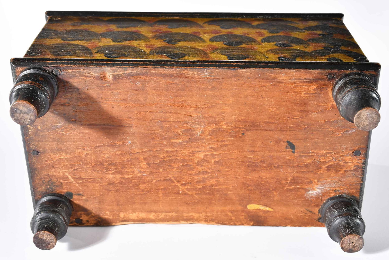Rare Stirewalt Miniature Paint Decorated Blanket Chest, Wheatcroft, Walters Benisek, McGehee Lipman - 17