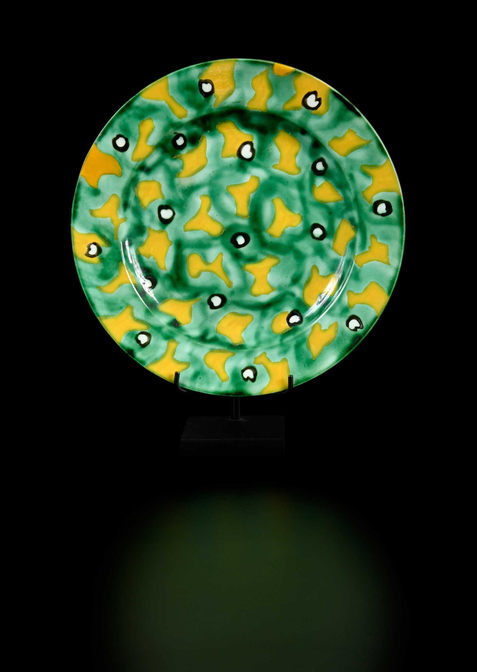 Josiah Spode "Egg and Spinach" Earthenware Dessert Plate, Priddy Provenance (1 of 12)