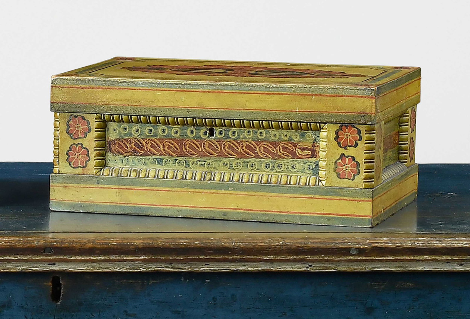 Maine Attributed Painted and Stenciled Box, Walters and Benisek Provenance (1 of 17)