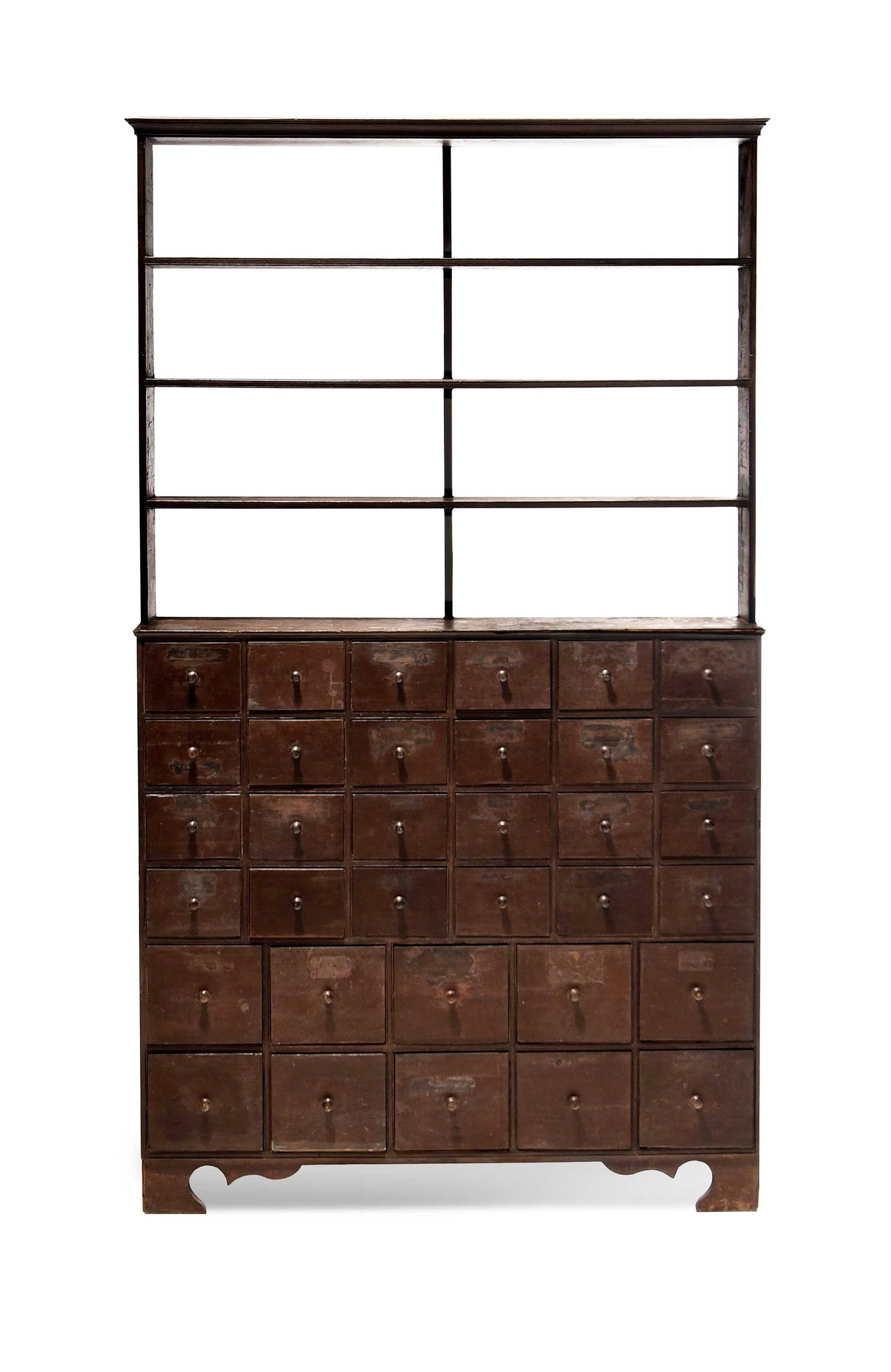 Rare Documented Early Virginia Paint Decorated Apothecary Cabinet, Original Surface (1 of 18)