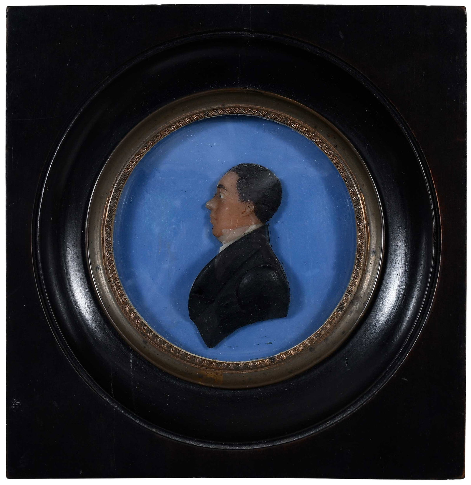 Rare Miniature Wax Portrait of a Black Man, Attributed to George Miller, Elle Shushan Provenance (1 of 5)