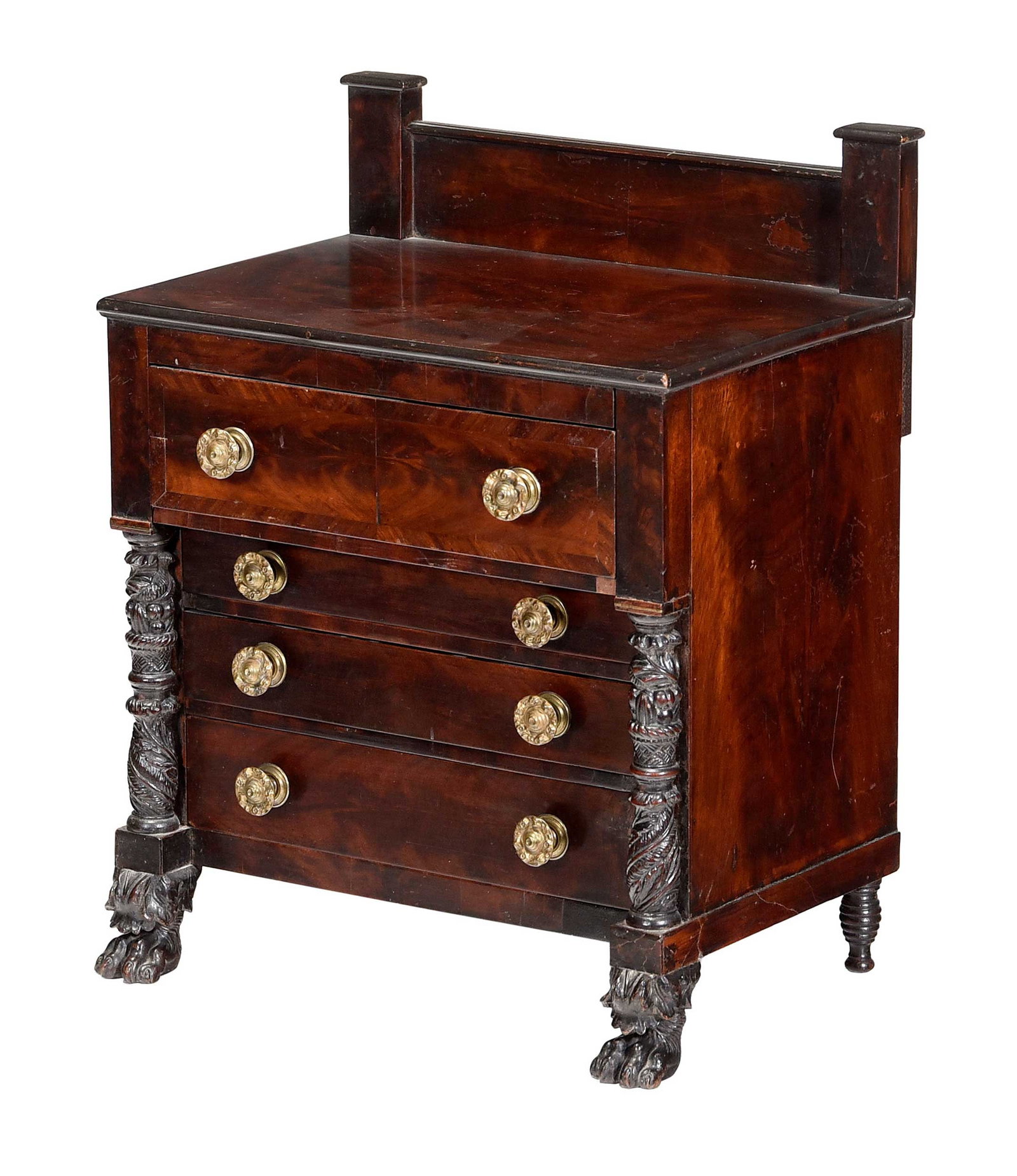 Fine American Classical Figured Mahogany Miniature Chest, Sumpter Priddy Provenance (1 of 12)