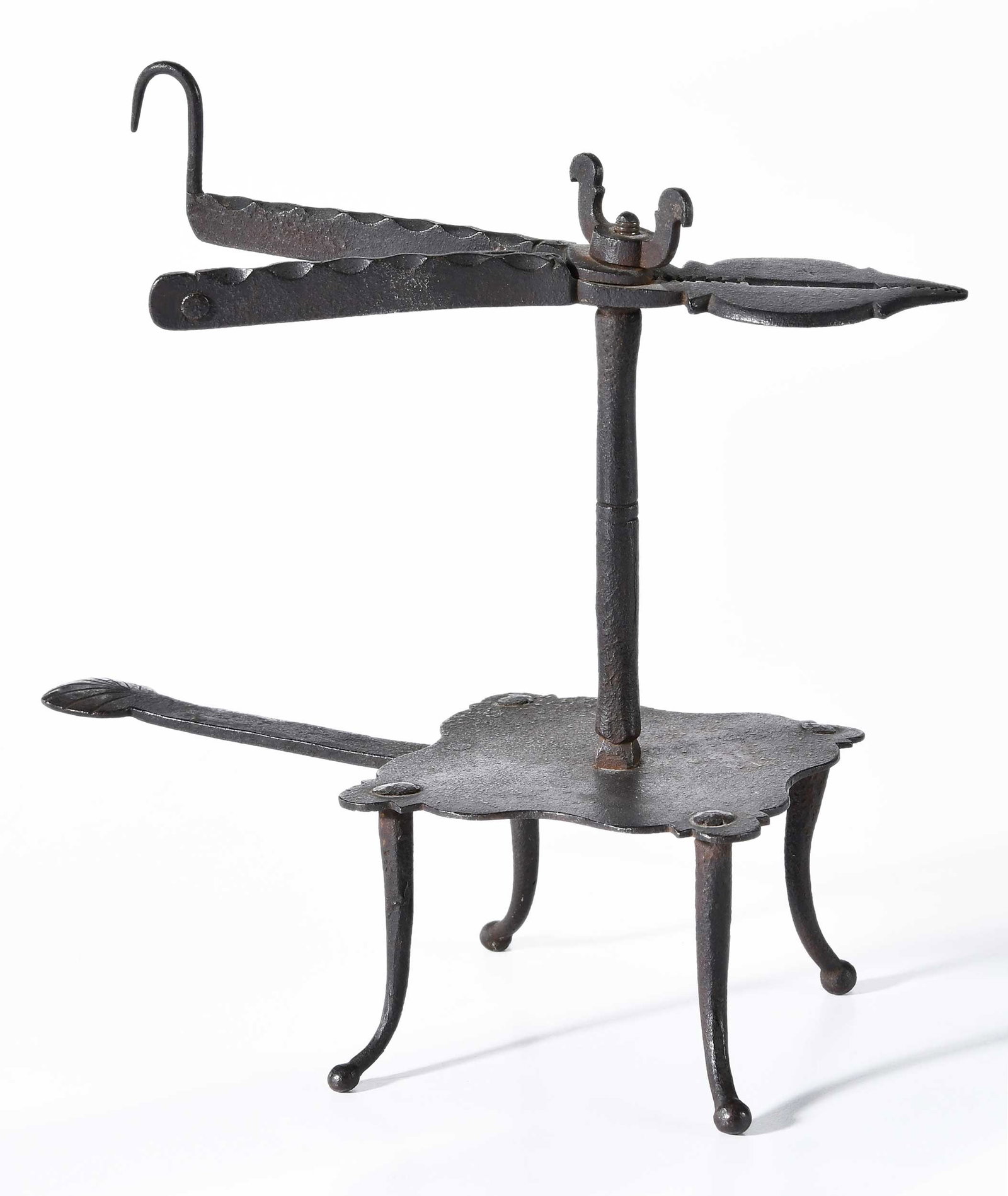Fine Early Wrought Iron Wax Jack, Snyder Provenance (1 of 9)