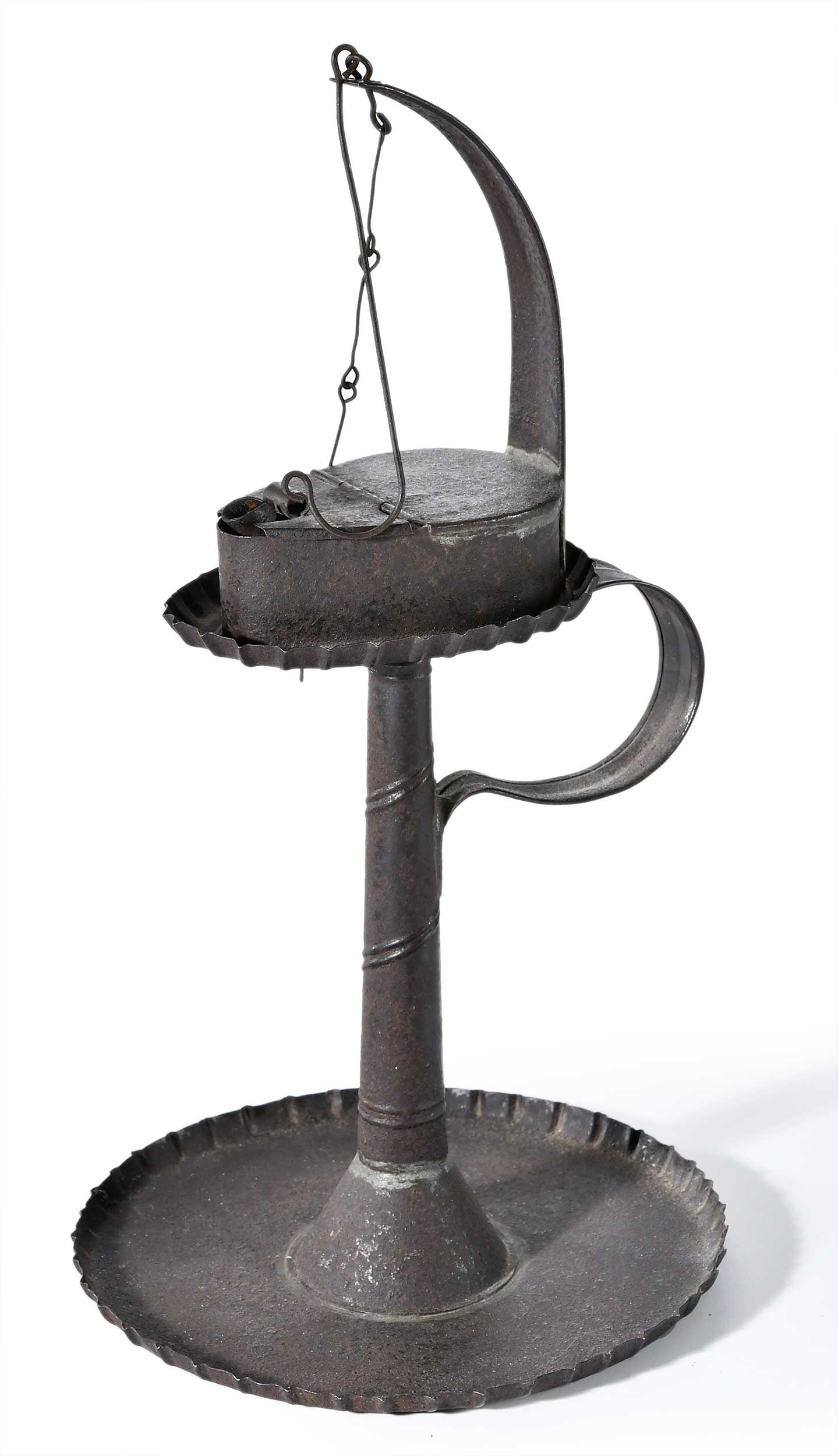 Hanging Betty Lamp on Tin Chamberstick (1 of 8)