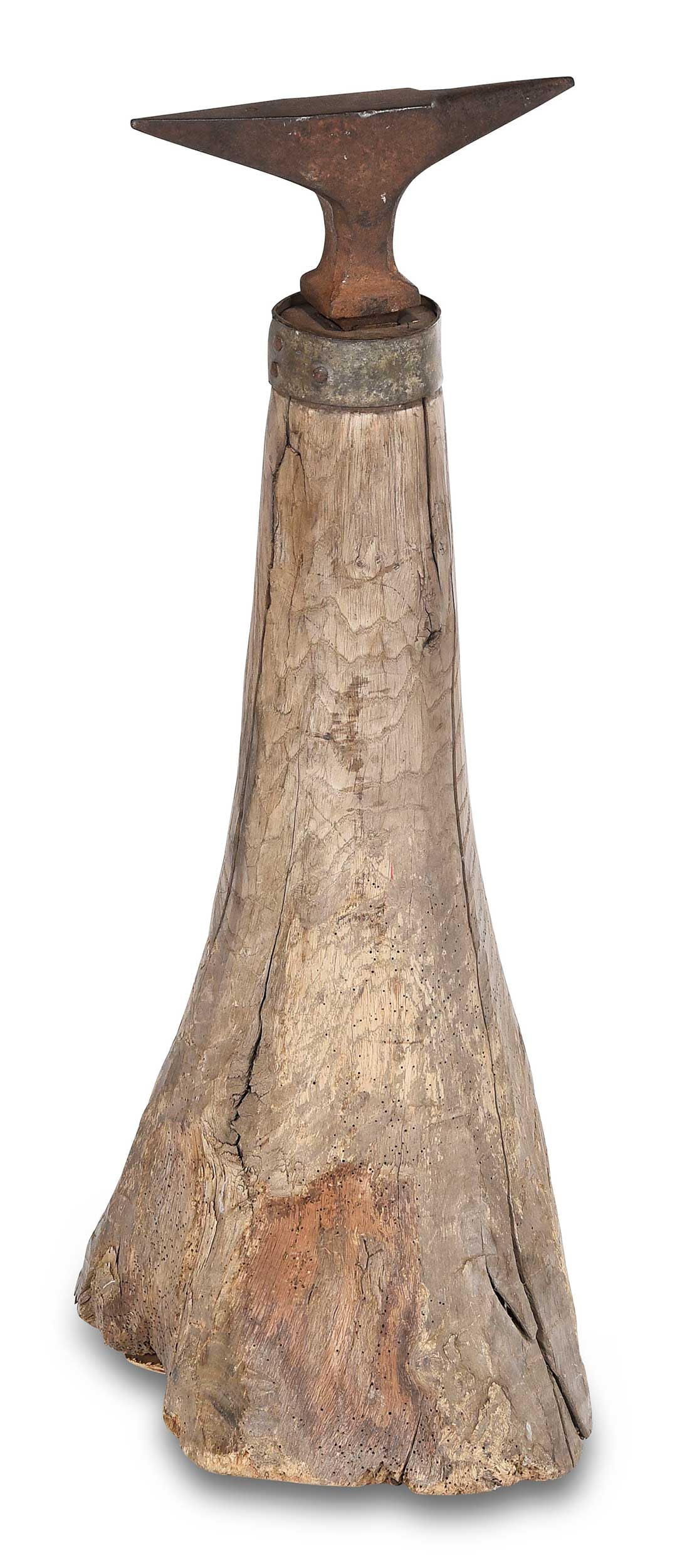 Iron Jewelers Stake Anvil on Log Stand (1 of 7)