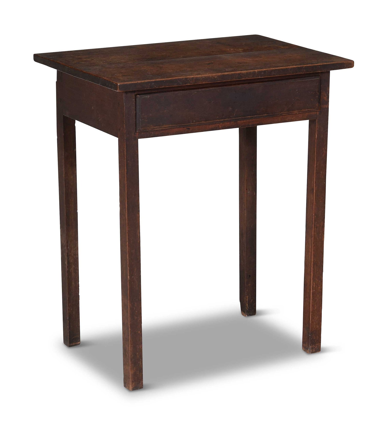 Southern Chippendale Walnut Writing Table in Early Surface, Sumpter Priddy Provenance: Virginia or North Carolina, circa 1780-1790, drawer with thumbnail molded edge and never drilled for pulls, white cedar secondary wood, 30-1/4 x 26 x 17-5/8 in. Provenance: Sumpter Priddy, Alexandria,