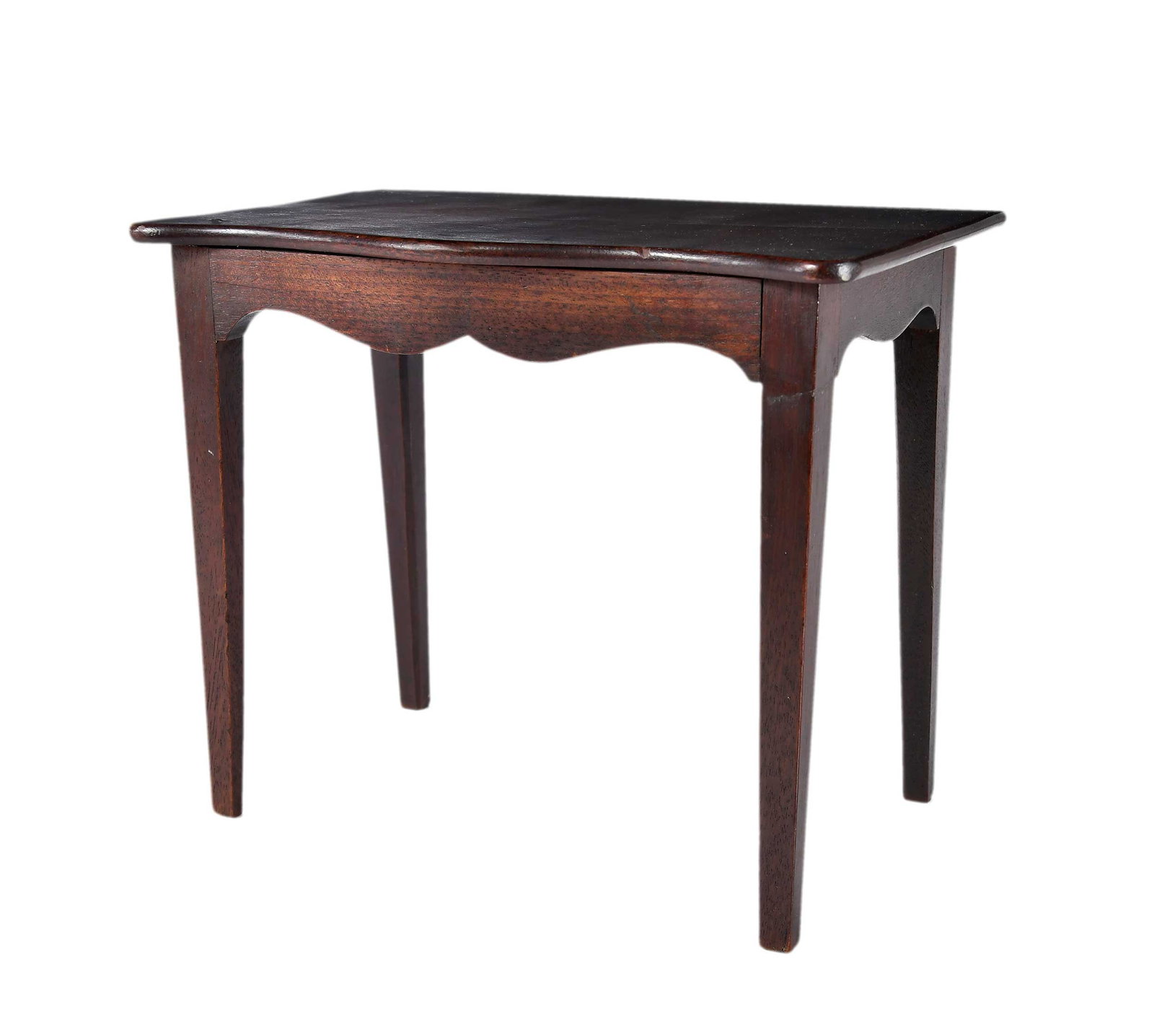 Fine Miniature Federal Mahogany Serpentine Serving Table (1 of 8)