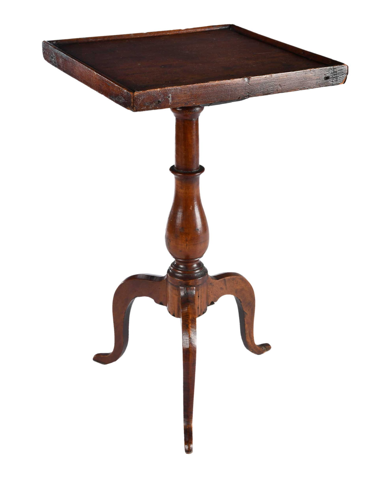 Rare American Miniature Federal Birch and Maple Candlestand (1 of 11)