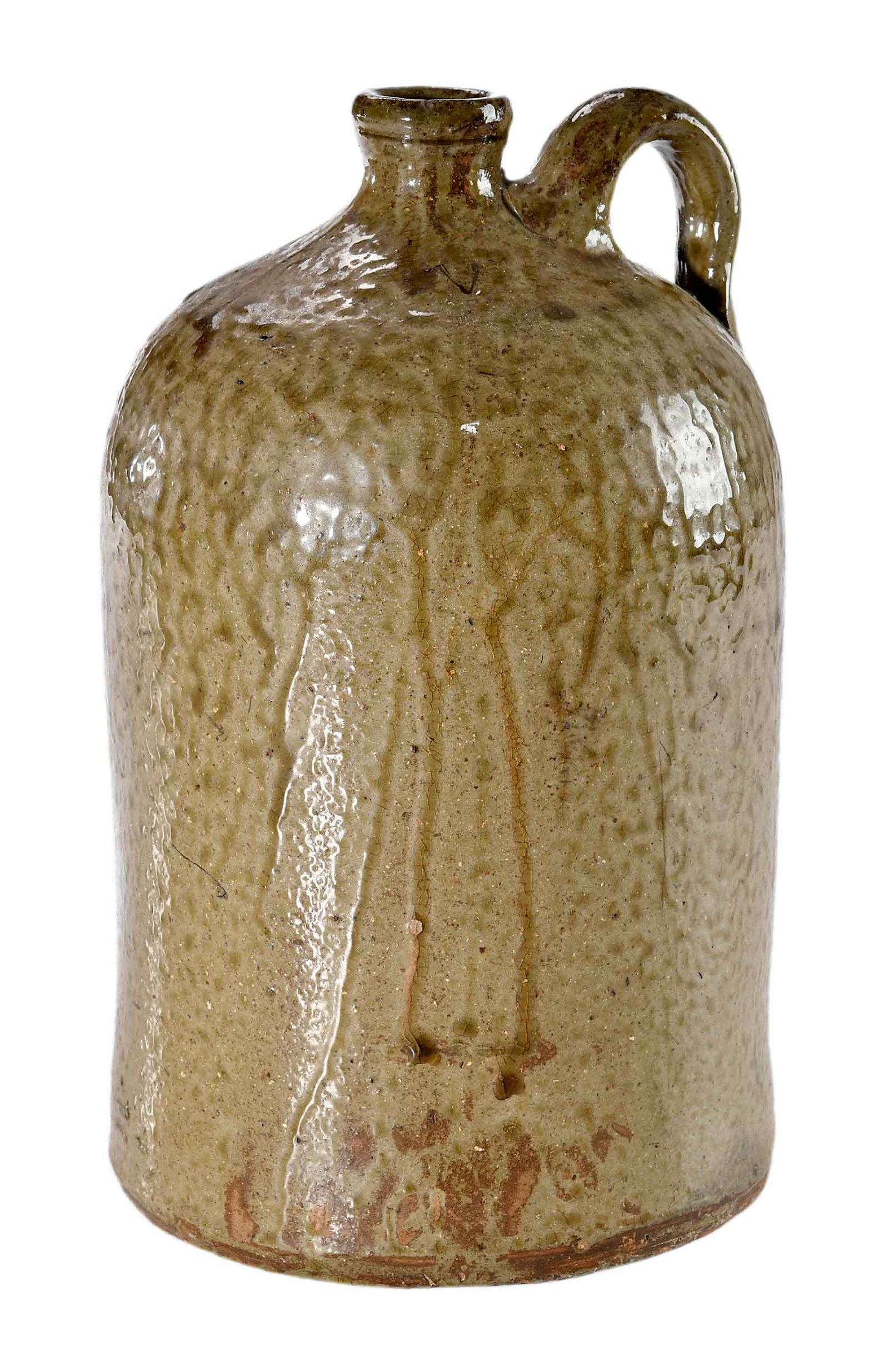 Rare Southern "V" Stamped Stoneware Jug (1 of 14)