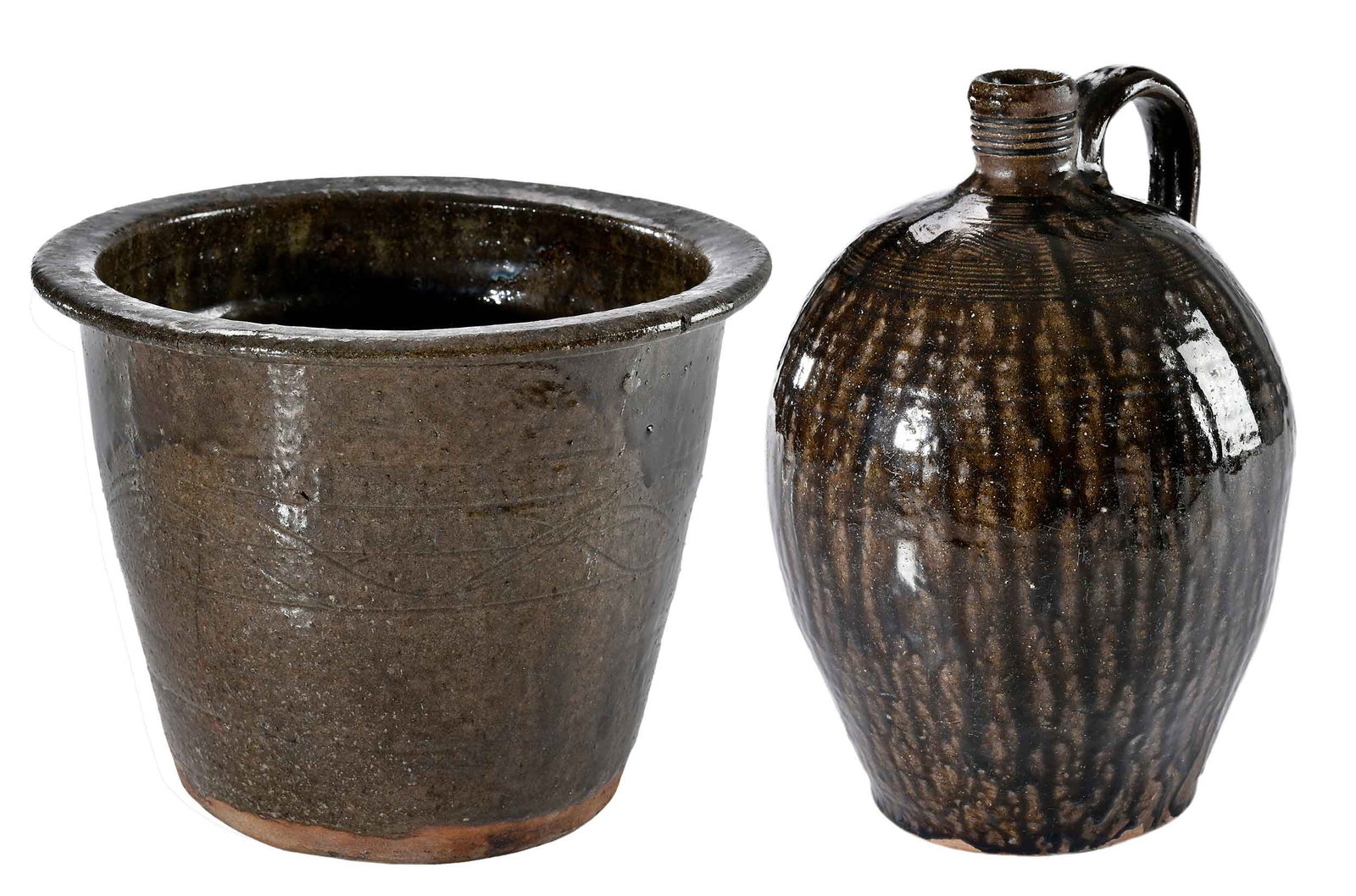 Two Pieces of Decorated Catawba Valley North Carolina Stoneware (1 of 20)