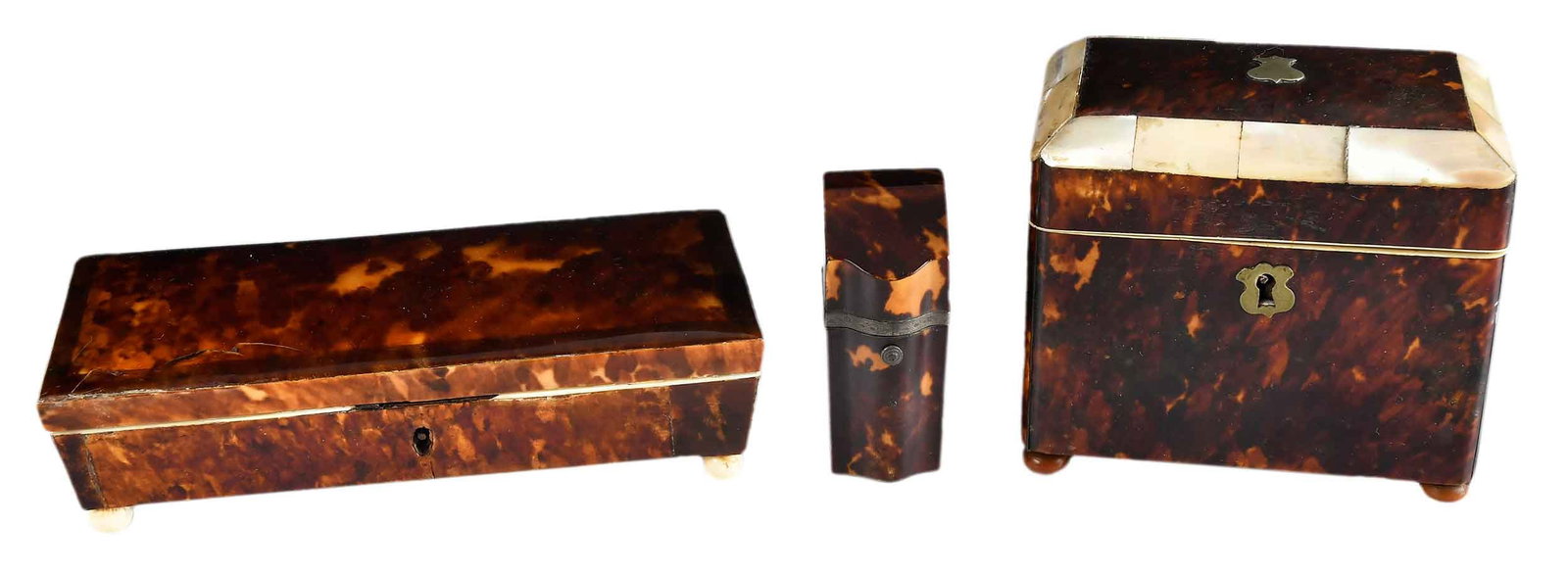 Three Small Regency Tortoiseshell Boxes (1 of 8)