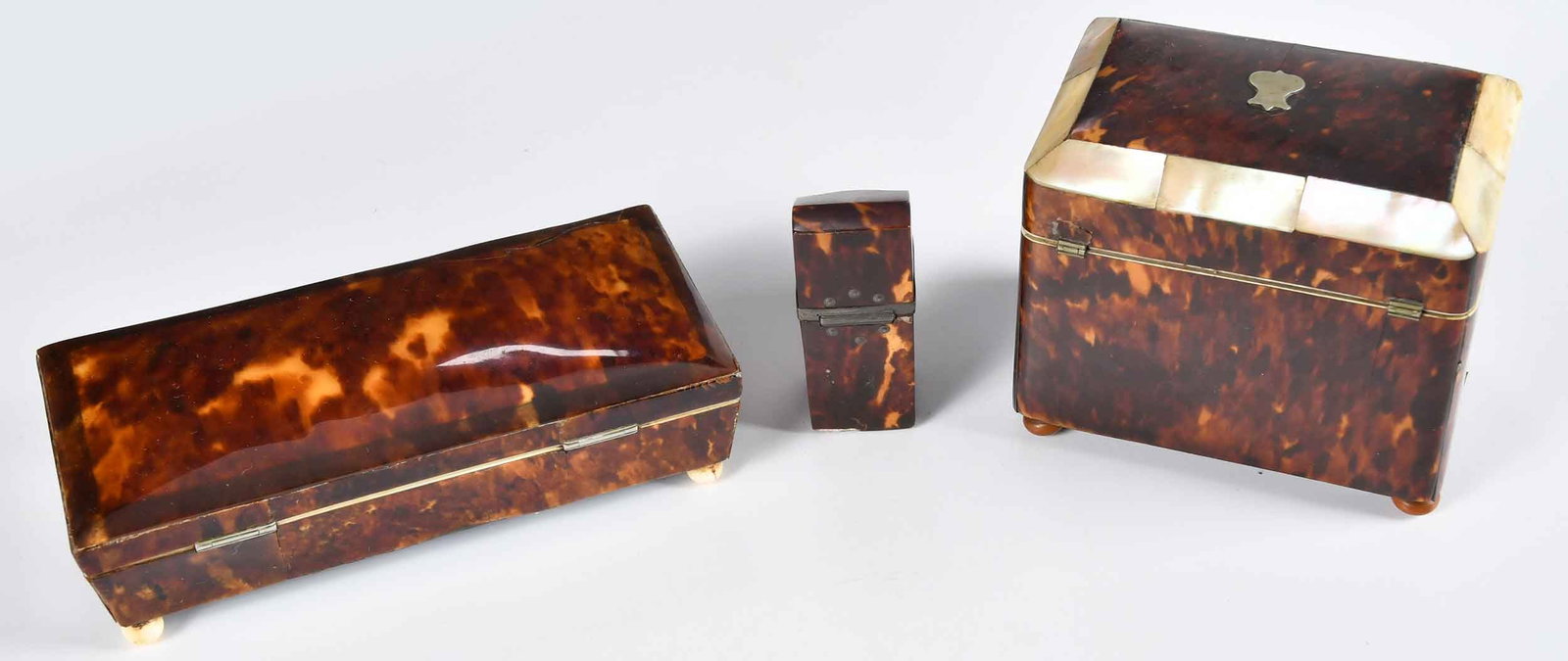 Three Small Regency Tortoiseshell Boxes - 7