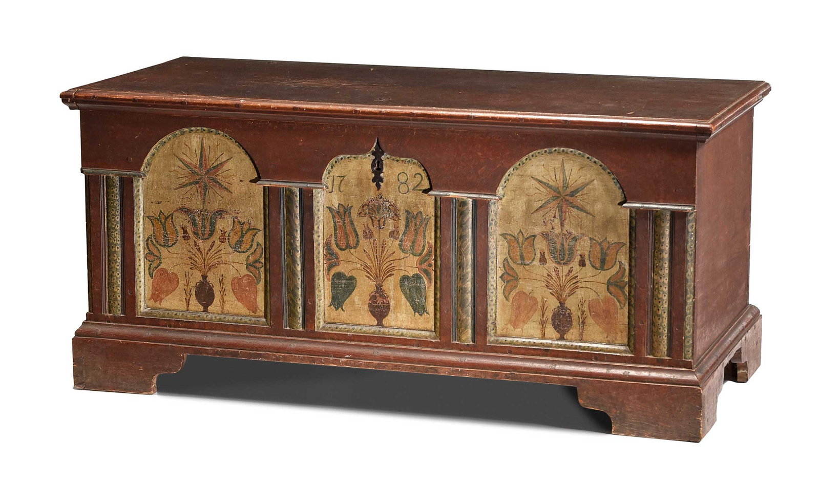 Fine Pennsylvania Chippendale Paint Decorated and Dated Architectural Dower Chest (1 of 20)