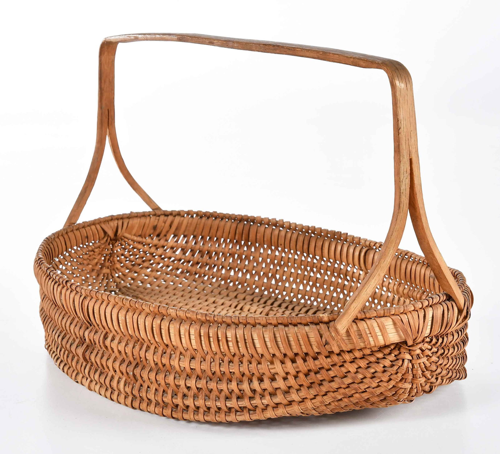 Wythe County Virginia Attributed Split Handle Basket - 3