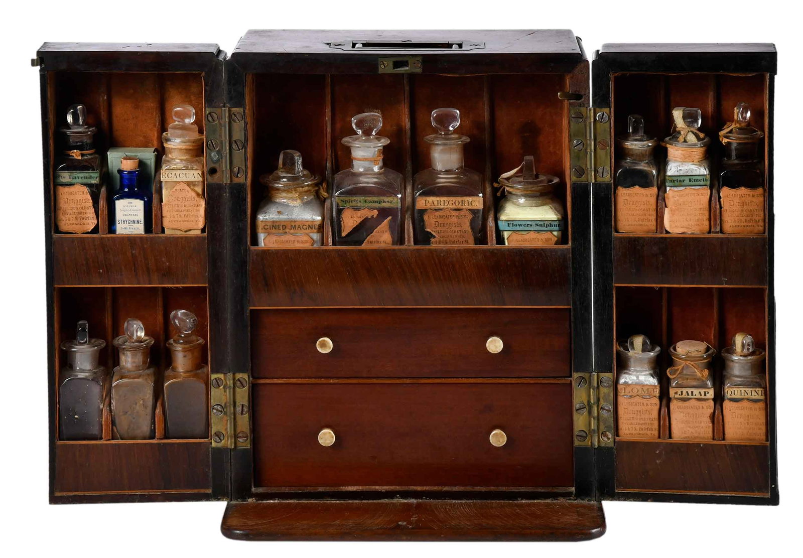 Figured Mahogany Travelling Apothecary's Chest, Alexandria, Virginia History (1 of 13)