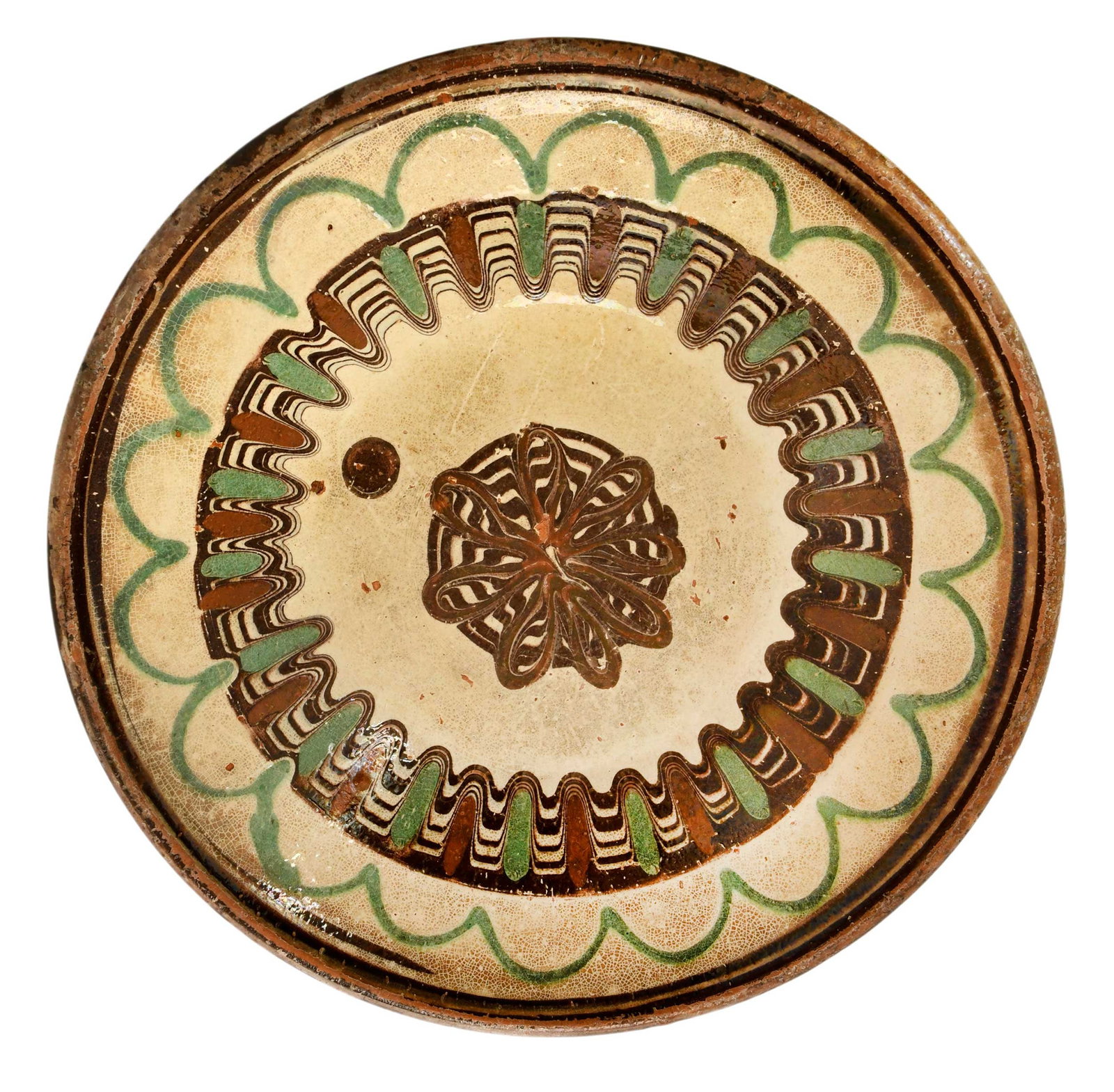 Extremely Rare and Important Henry Adam Hagerstown, Maryland Attributed Decorated Earthenware (1 of 10)