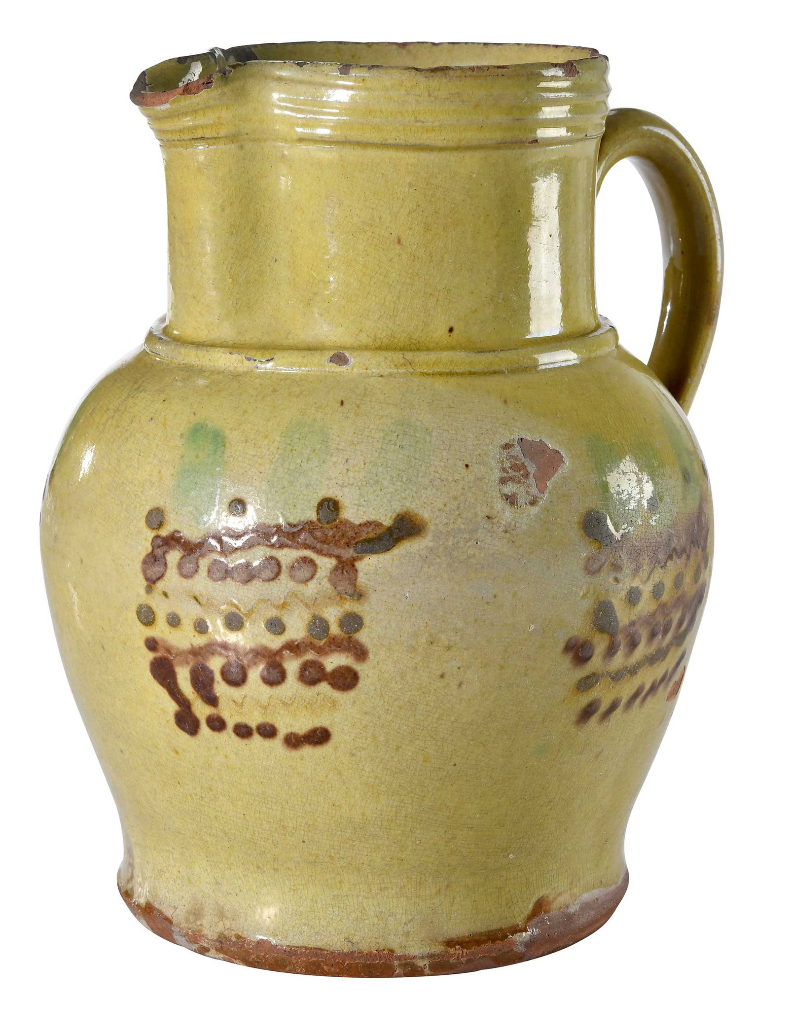 Extremely Rare Early Hagerstown, Maryland Slip Decorated Earthenware Pitcher (1 of 16)