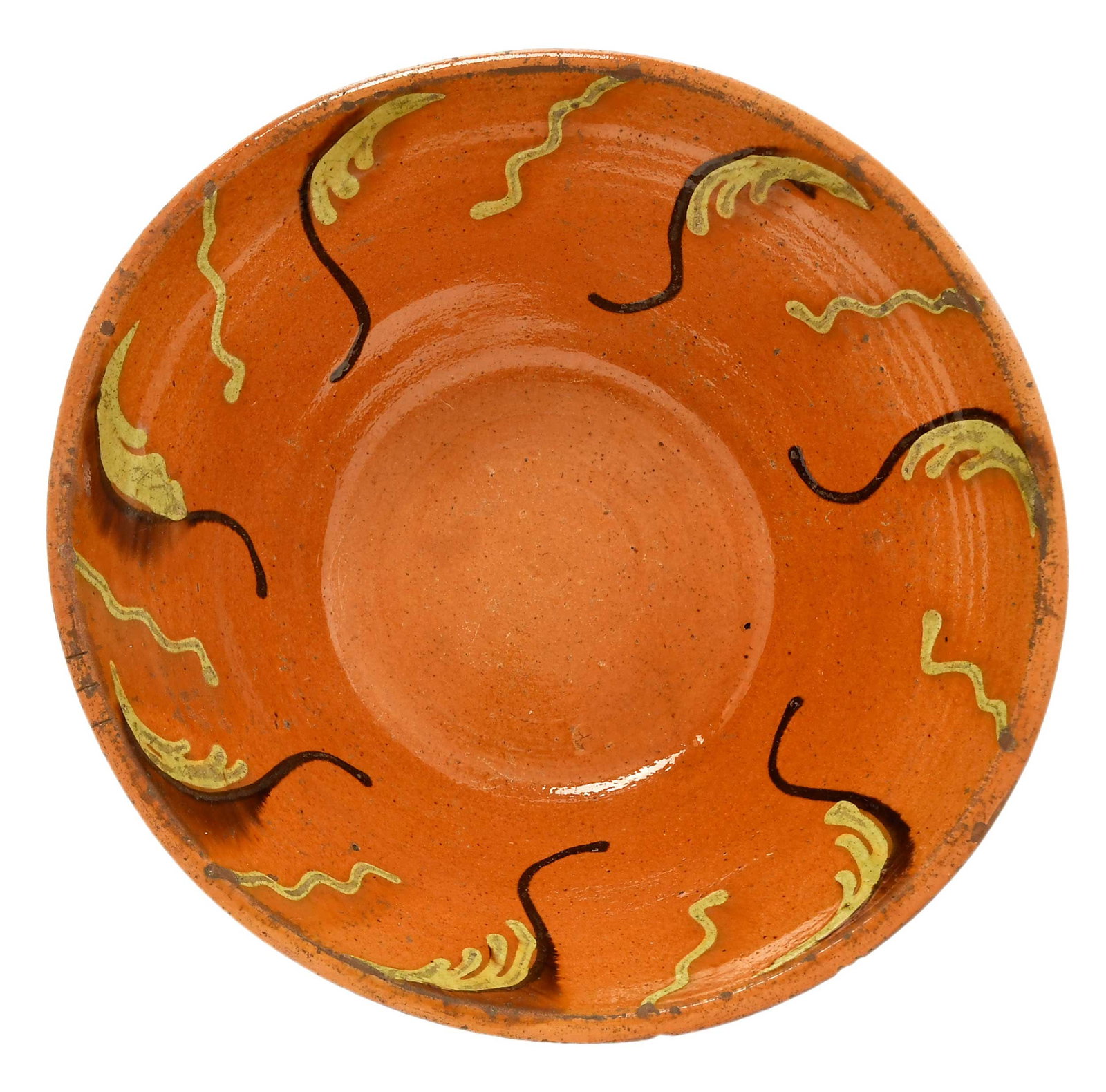 Hagerstown, Maryland Attributed Slip Decorated Earthenware Pan (1 of 9)