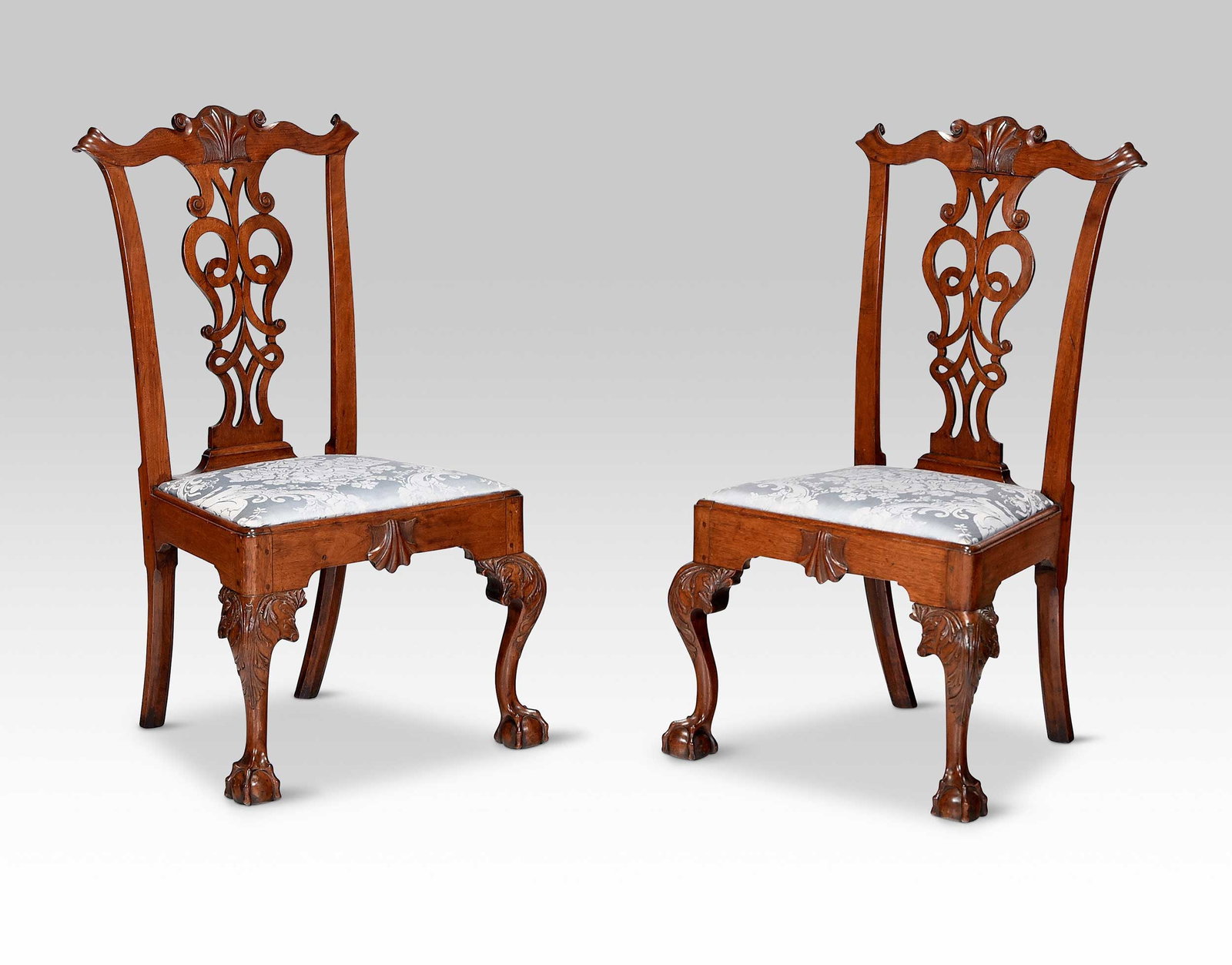 Fine Pair Pennsylvania Chippendale Walnut Side Chairs, Sack Provenance (1 of 20)