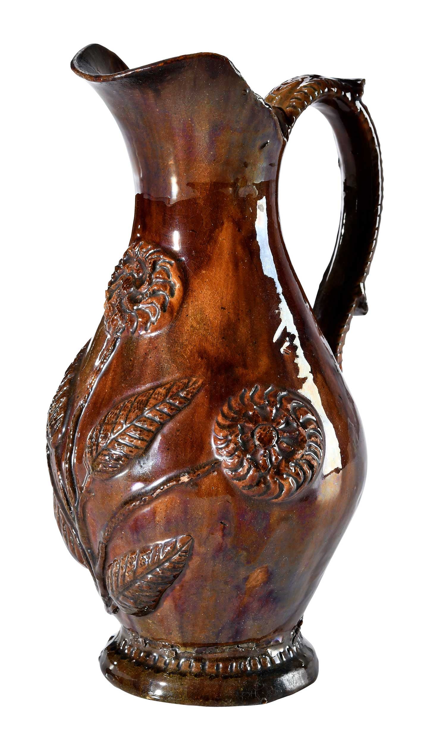 Rare Anthony Bacher Signed Winchester, Virginia Decorated Earthenware Pitcher (1 of 15)