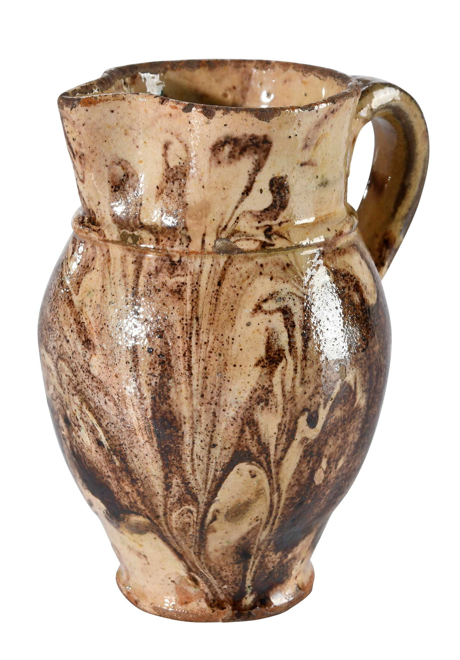 Rare Small Signed Anthony Bacher (BAECHER) Winchester, Virginia Earthenware Cream Pitcher (1 of 12)