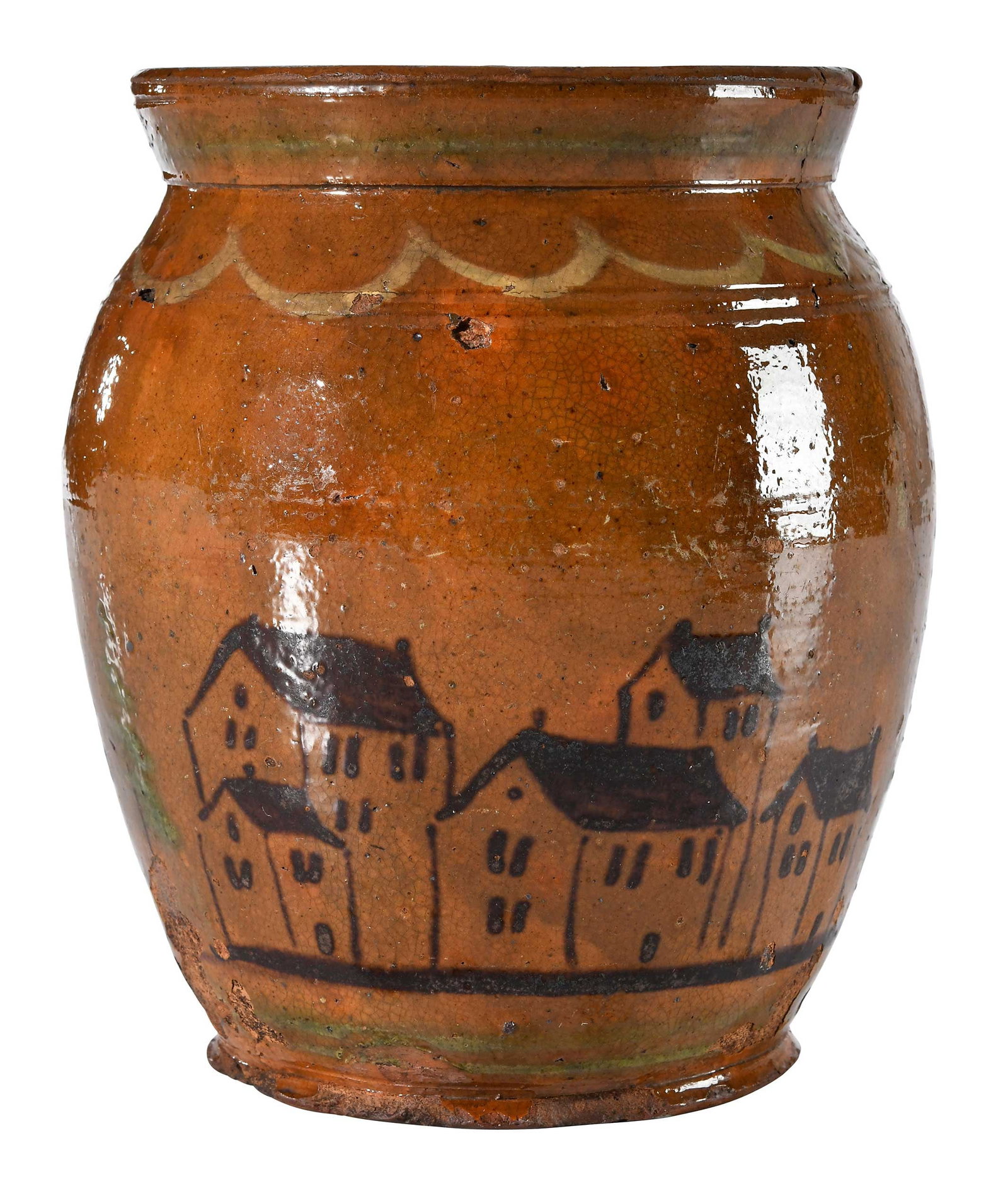 Hagerstown, Maryland Attributed Decorated Earthenware Vase (1 of 15)