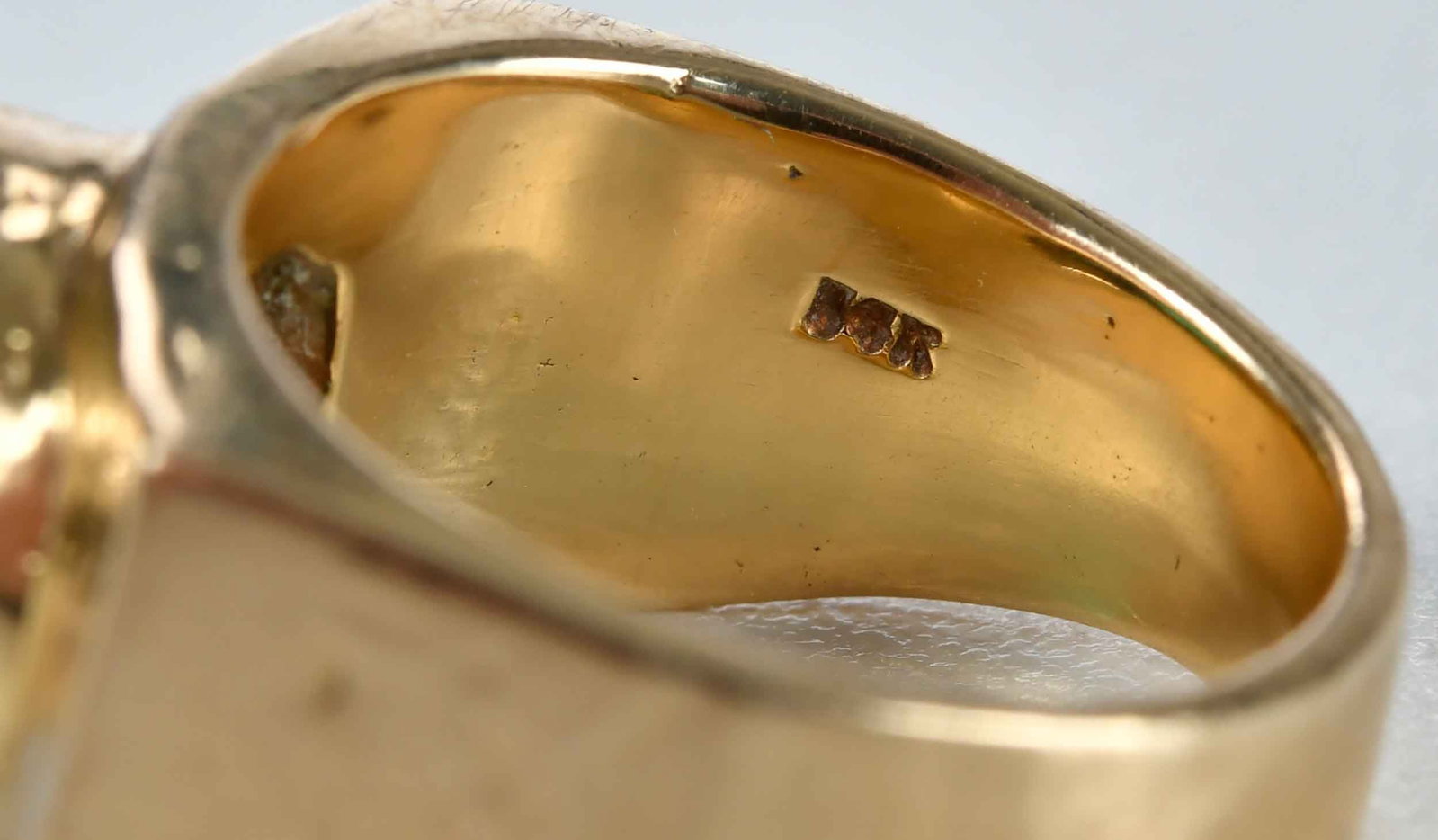 14kt. Horizontal Bezel Set Emerald Ring - 5