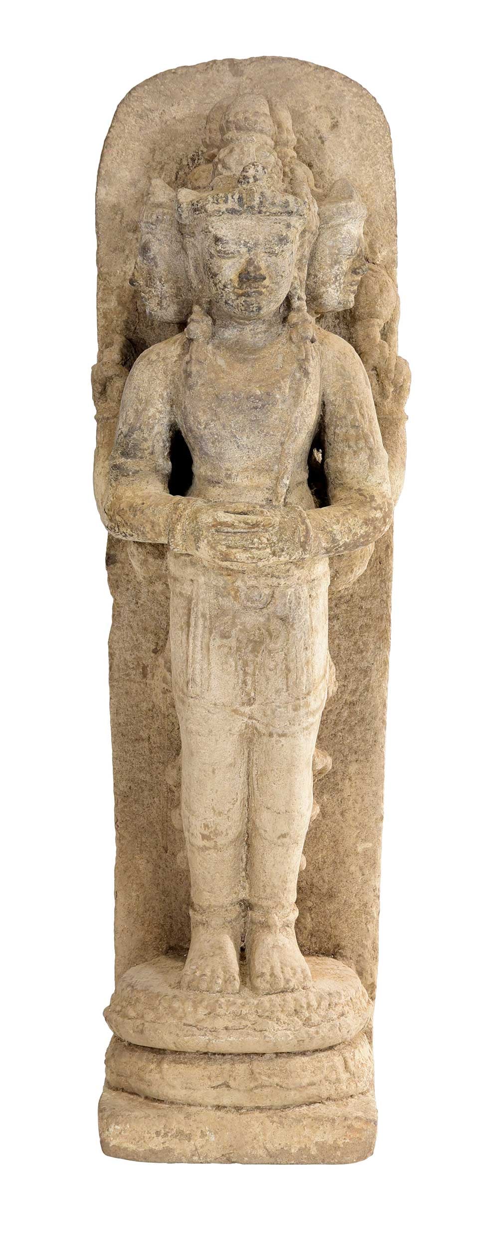 Large Southeast Asian Stone Four Armed Brahma Relief Carving (1 of 9)