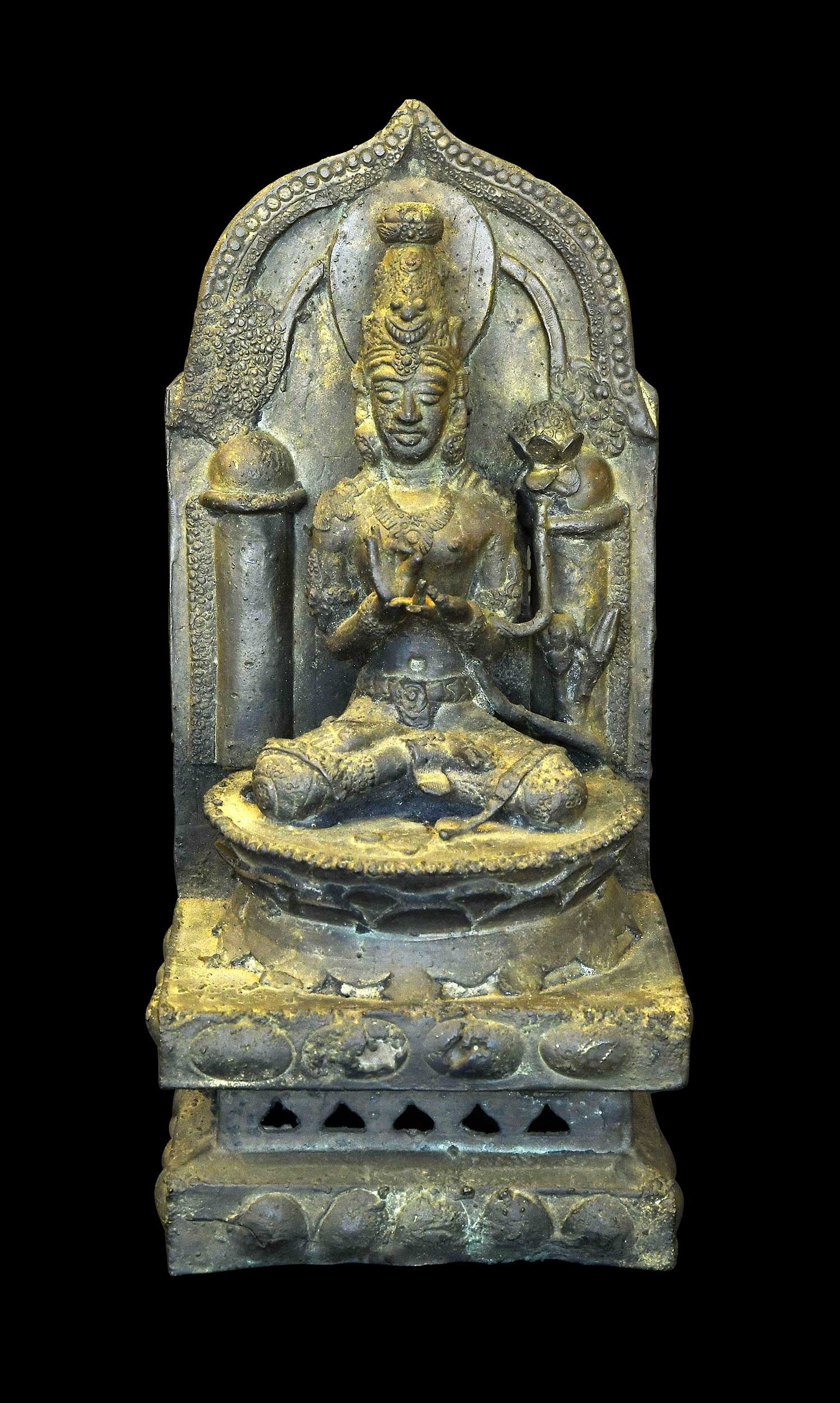 Javanese Bronze Seated Prajnaparamita Devi Figure (1 of 7)