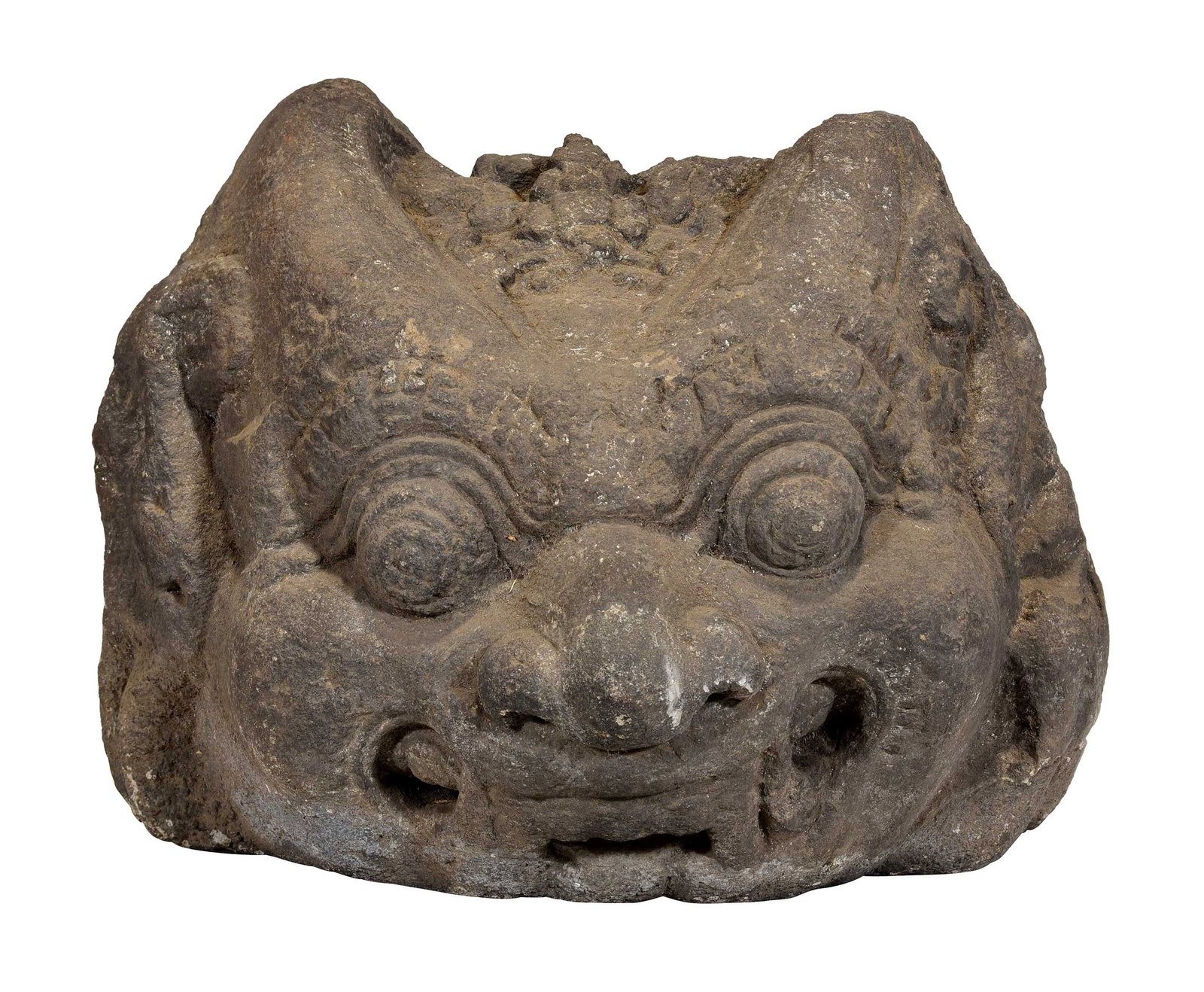 Javanese Carved Volcanic Stone Head (1 of 4)
